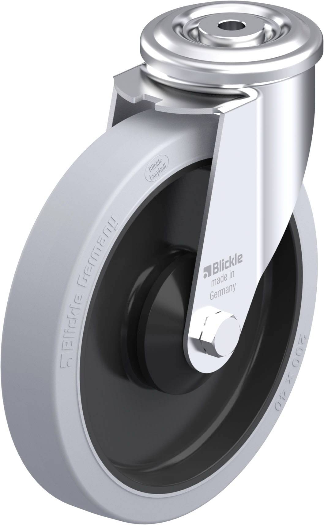 Blickle 906969 LER-POEV 201KA-SG Stahlblech-Lenkrolle Rad-Durchmesser: 200 mm Tragfähigkeit (max.): 300 kg 1 St.