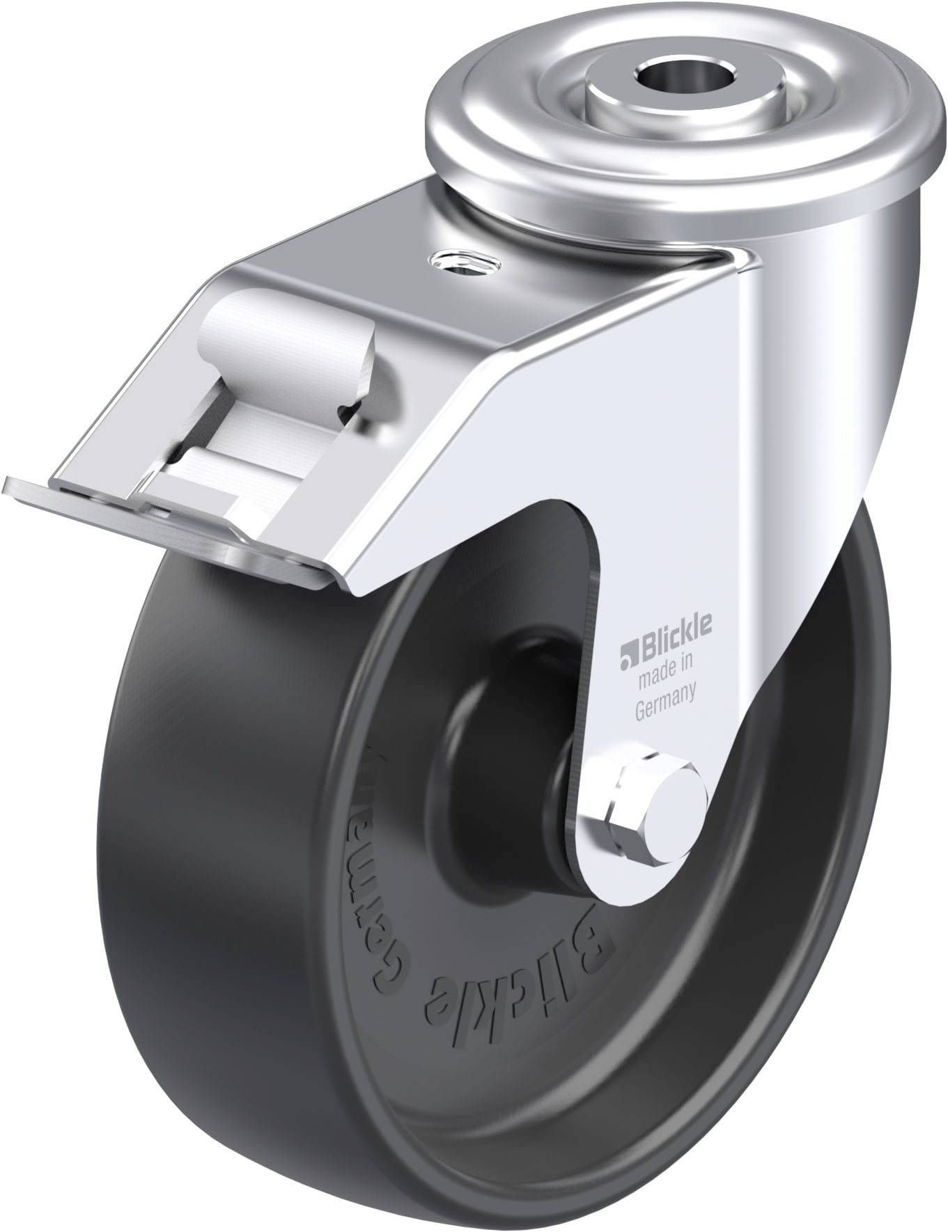 Blickle 565267 LER-PP 125G-FI Stahlblech-Lenkrolle Rad-Durchmesser: 125 mm Tragfähigkeit (max.): 150 kg 1 St.