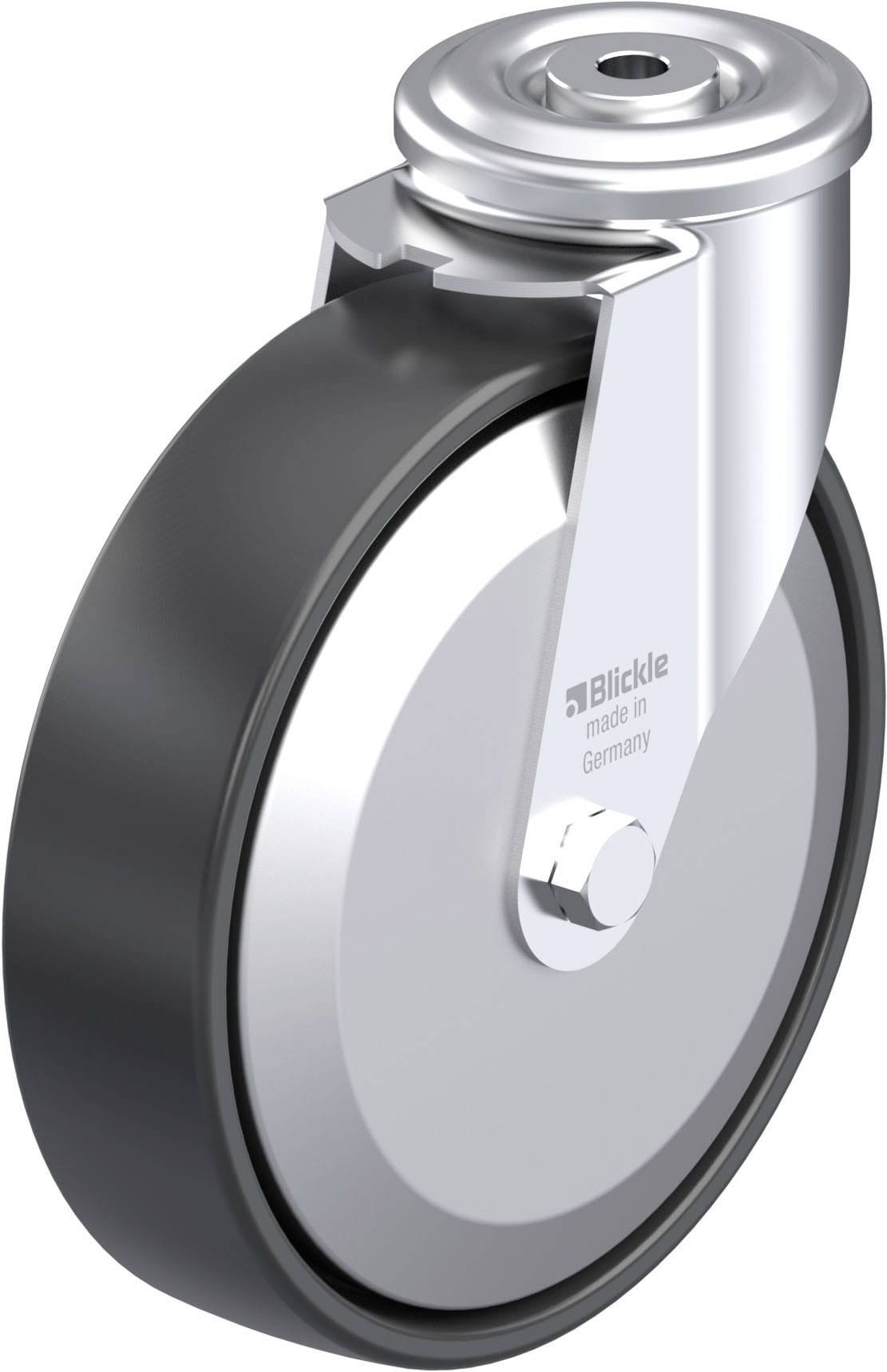 Blickle 740331 LER-PP 200G-FA Stahlblech-Lenkrolle Rad-Durchmesser: 200 mm Tragfähigkeit (max.): 300 kg 1 St.