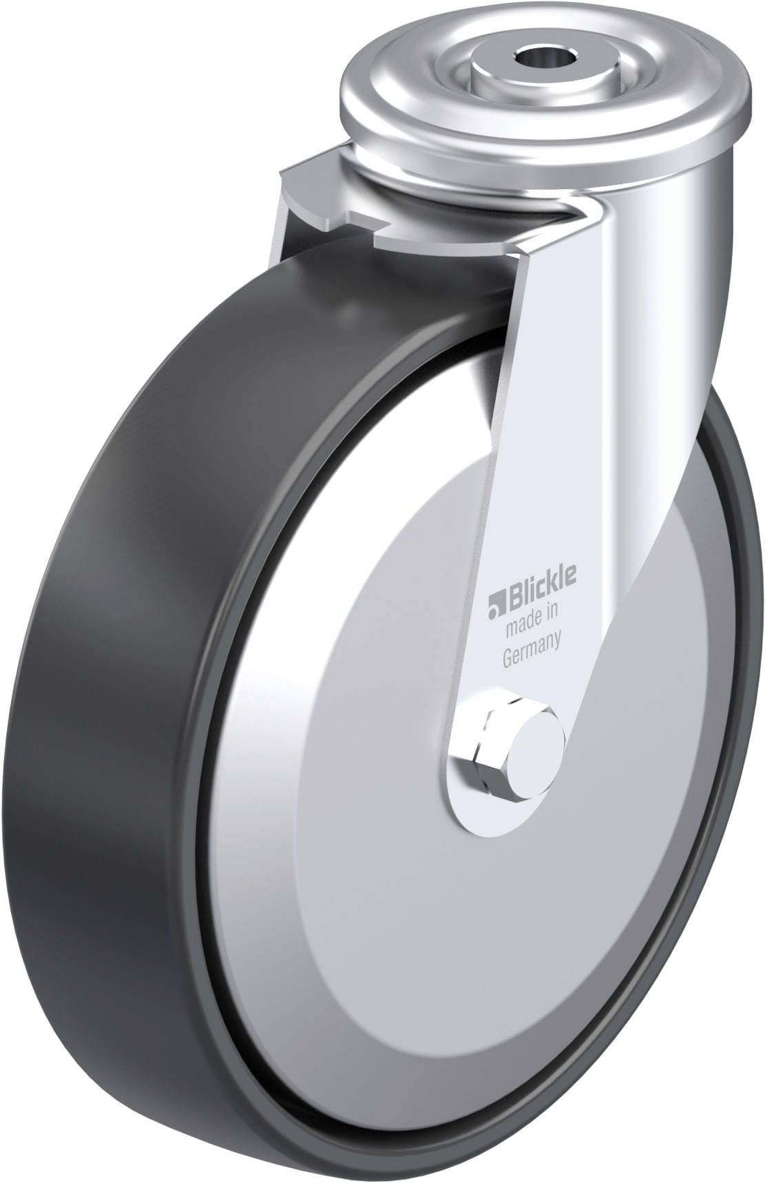 Blickle 951790 LER-PP 200K-EL-FA Stahlblech-Lenkrolle Rad-Durchmesser: 200 mm Tragfähigkeit (max.): 300 kg 1 St.