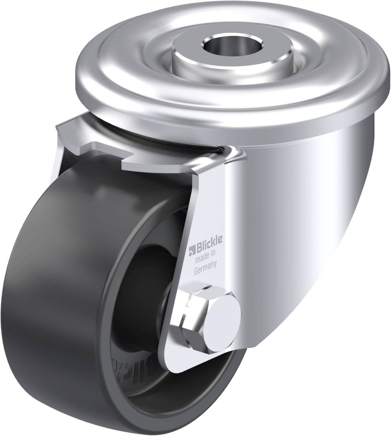 Blickle 754485 LER-PP 60G Stahlblech-Lenkrolle Rad-Durchmesser: 60 mm Tragfähigkeit (max.): 80 kg 1 St.