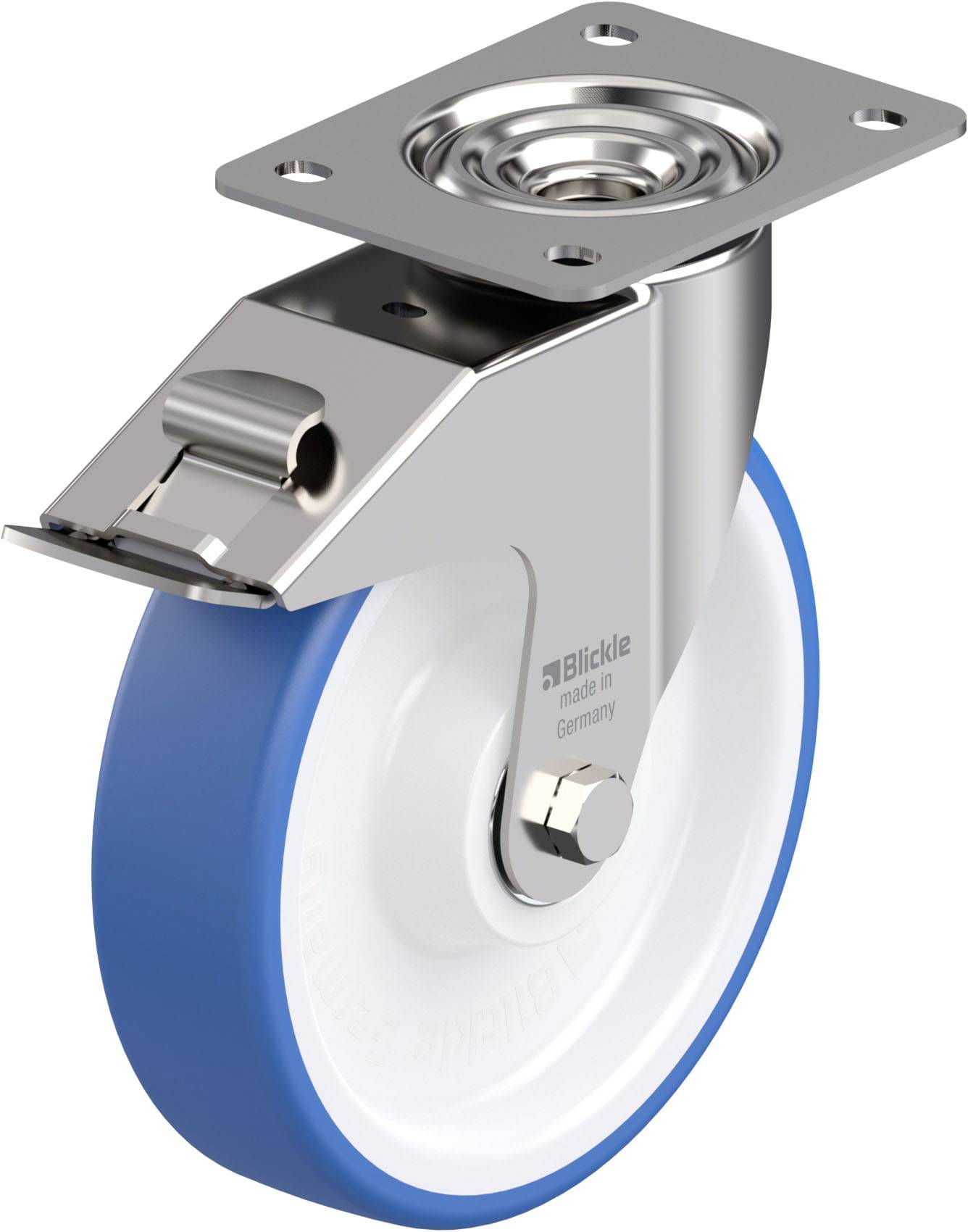 Blickle 947745 LEX-POTHS 200XK-FI Edelstahl-Lenkrolle Rad-Durchmesser: 200 mm Tragfähigkeit (max.): 300 kg 1 St.