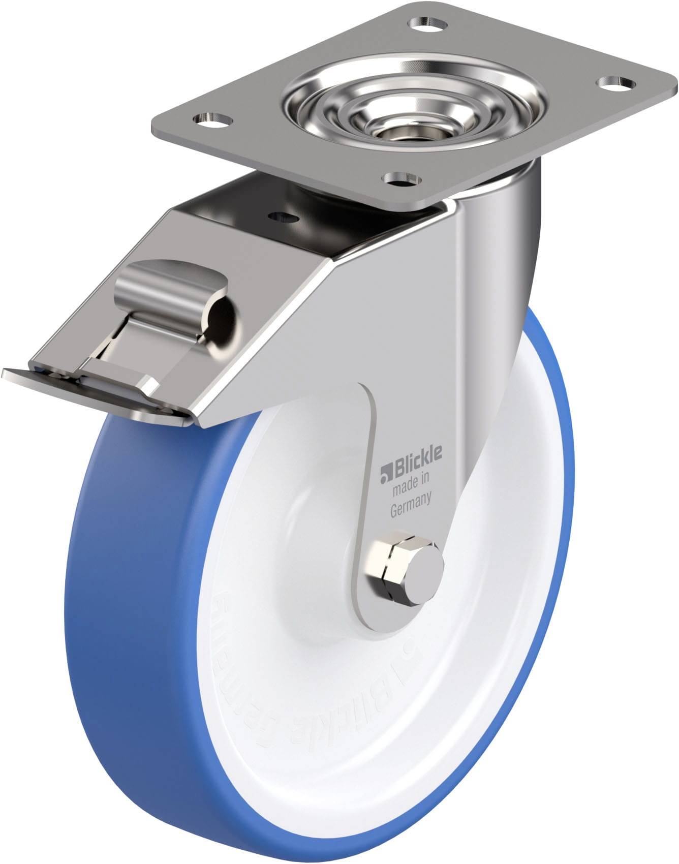 Thumbnail - Blickle 942112 LEX-POTHS 200XR-FI Edelstahl-Lenkrolle Rad-Durchmesser: 200 mm Tragfähigkeit (max.): 300 kg 1 St.