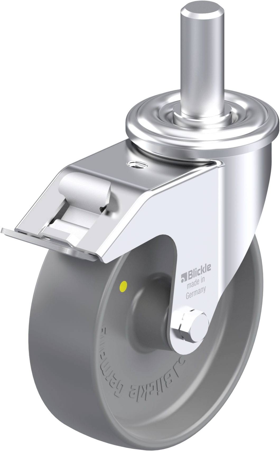 Blickle 752561 LEZ-PO 125G-FI-ELS Stahlblech-Lenkrolle Rad-Durchmesser: 125 mm Tragfähigkeit (max.): 150 kg 1 St.