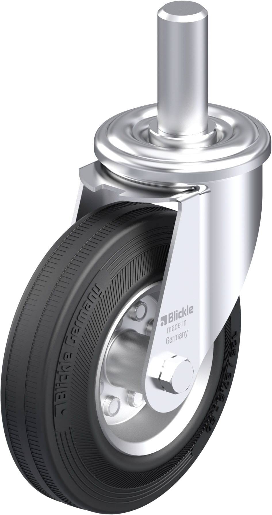 Blickle 576579 LEZ-VE 125R Stahlblech-Lenkrolle Rad-Durchmesser: 125 mm Tragfähigkeit (max.): 100 kg 1 St.