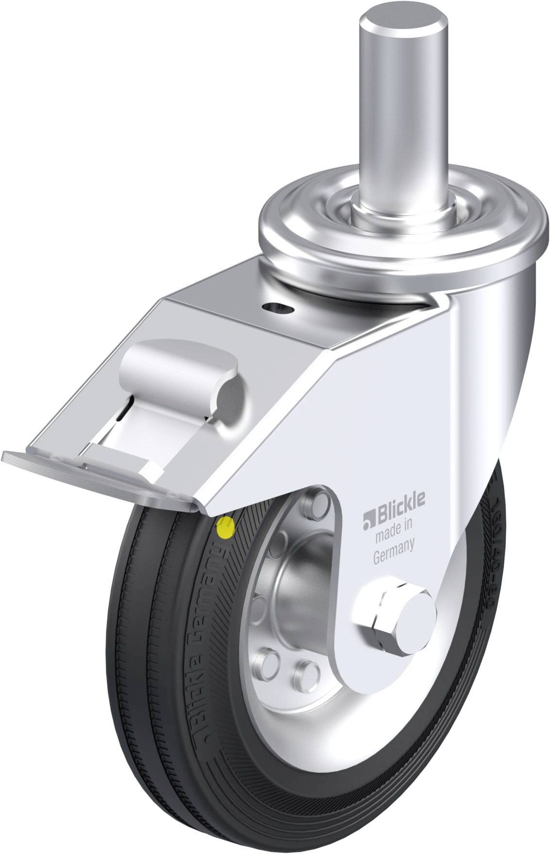 Blickle 740630 LEZ-VE 160R-27-FI-EL Stahlblech-Lenkrolle Rad-Durchmesser: 160 mm Tragfähigkeit (max.): 135 kg 1 St.