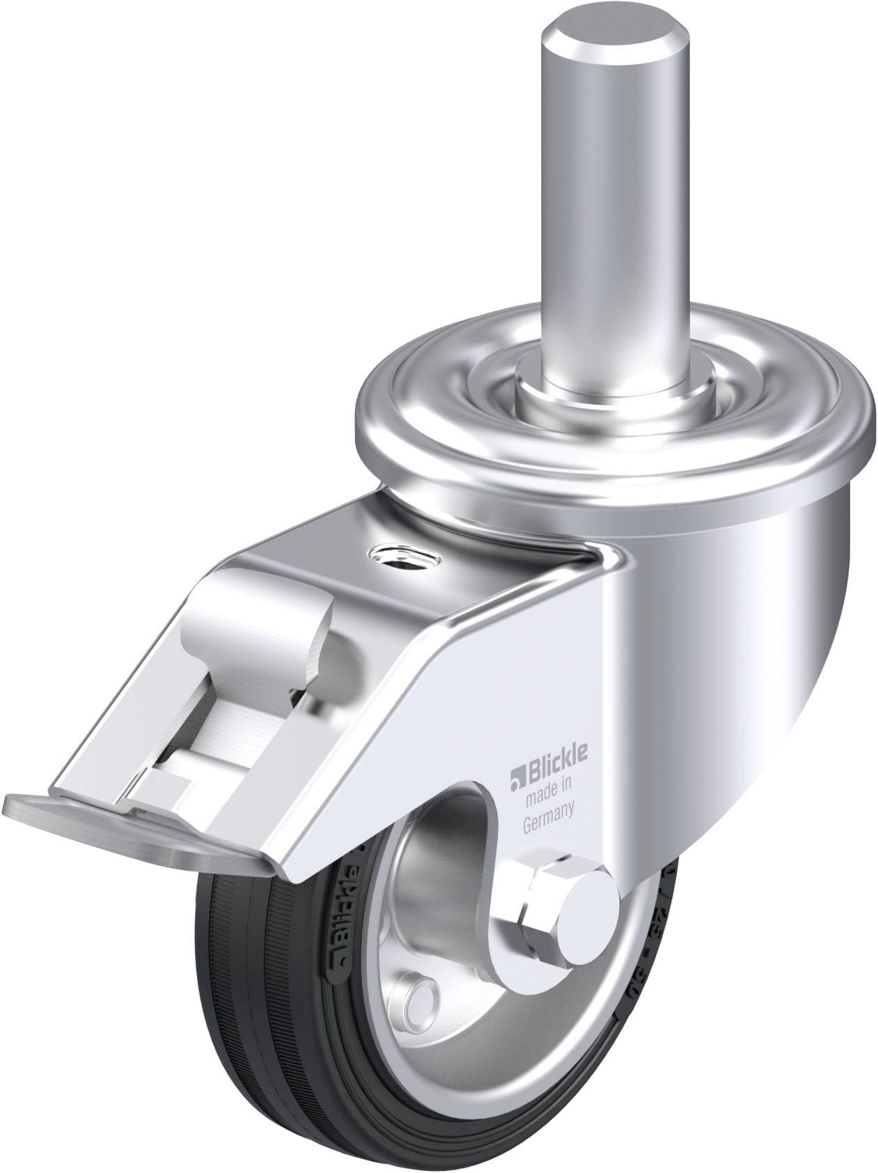 Blickle 576512 LEZ-VE 80R-FI Stahlblech-Lenkrolle Rad-Durchmesser: 80 mm Tragfähigkeit (max.): 50 kg 1 St.