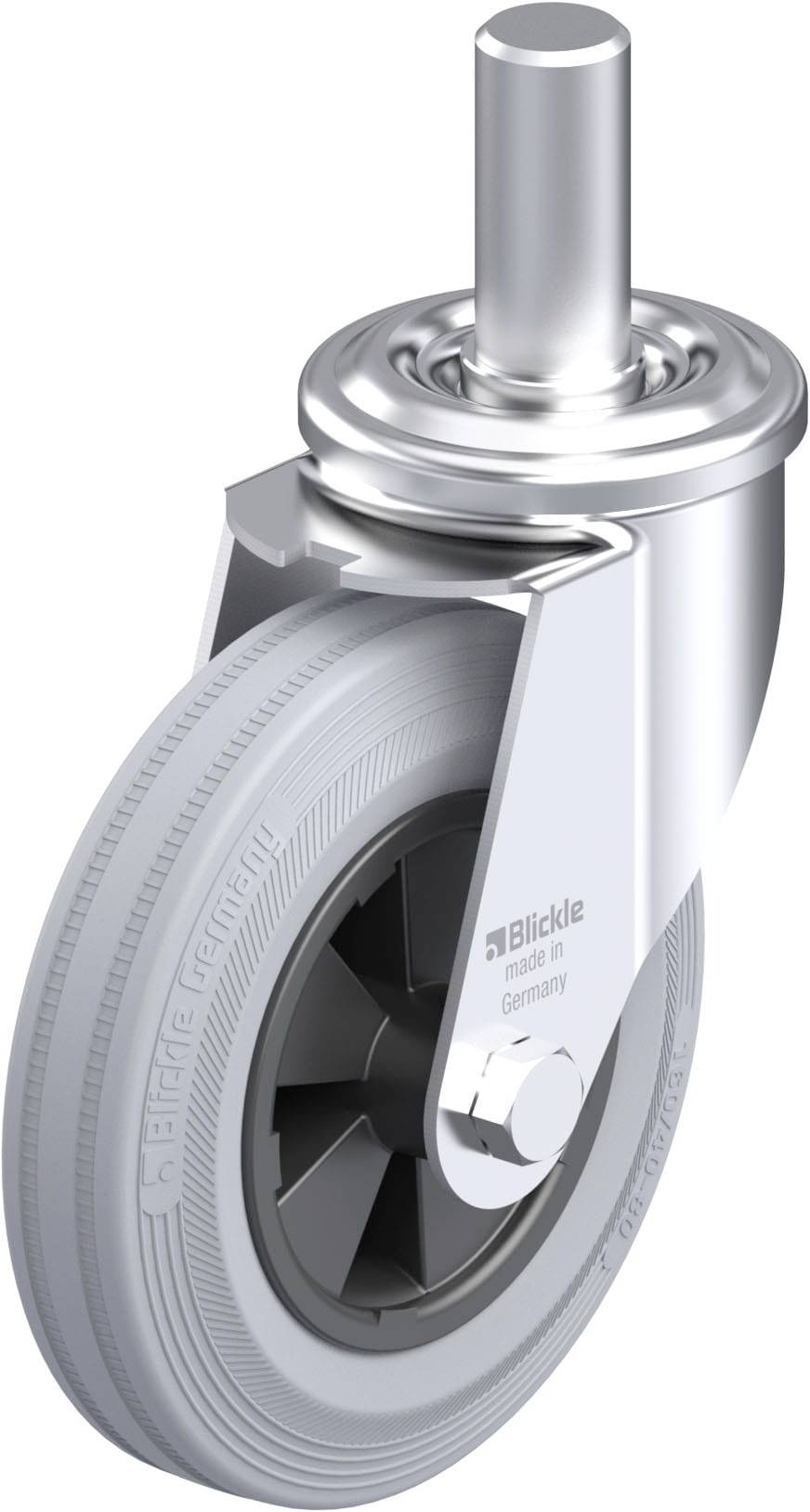 Blickle 749930 LEZ-VPP 160G-27-SG Stahlblech-Lenkrolle Rad-Durchmesser: 160 mm Tragfähigkeit (max.): 135 kg 1 St.