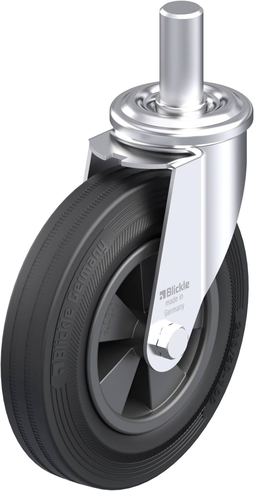 Blickle 577700 LEZ-VPP 200G-27 Stahlblech-Lenkrolle Rad-Durchmesser: 200 mm Tragfähigkeit (max.): 205 kg 1 St.