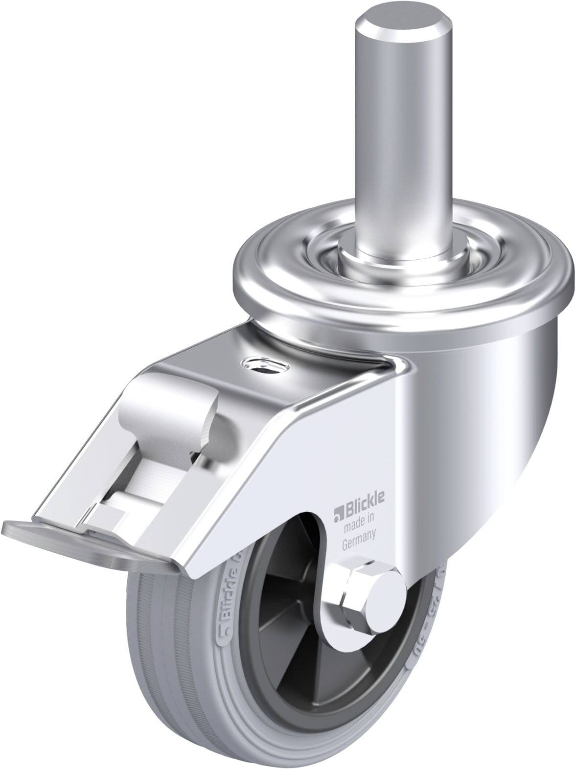 Blickle 717074 LEZ-VPP 80G-FI-SG Stahlblech-Lenkrolle Rad-Durchmesser: 80 mm Tragfähigkeit (max.): 50 kg 1 St.