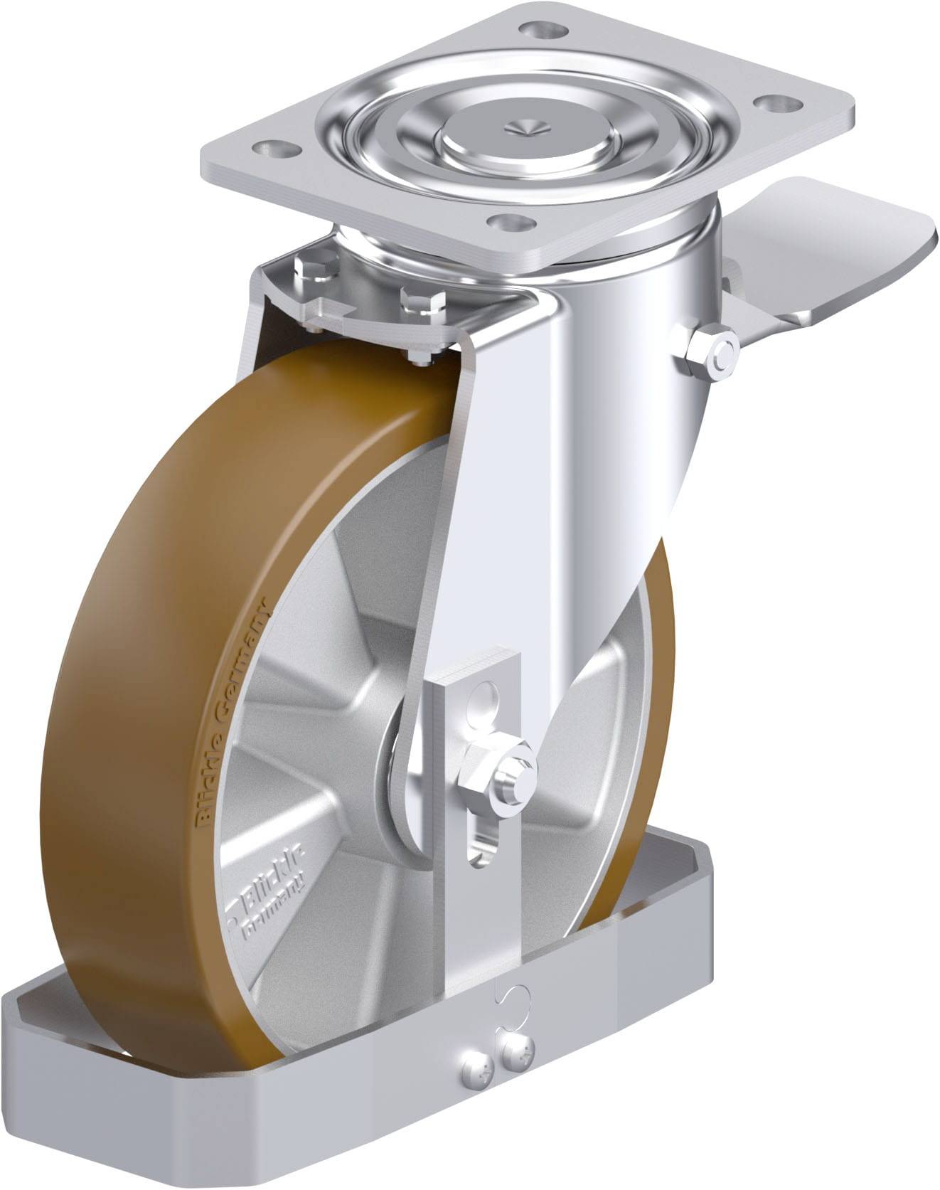 Blickle 922641 LH-ALB 200K-ST-FS Stahlblech-Lenkrolle Rad-Durchmesser: 200 mm Tragfähigkeit (max.): 800 kg 1 St.