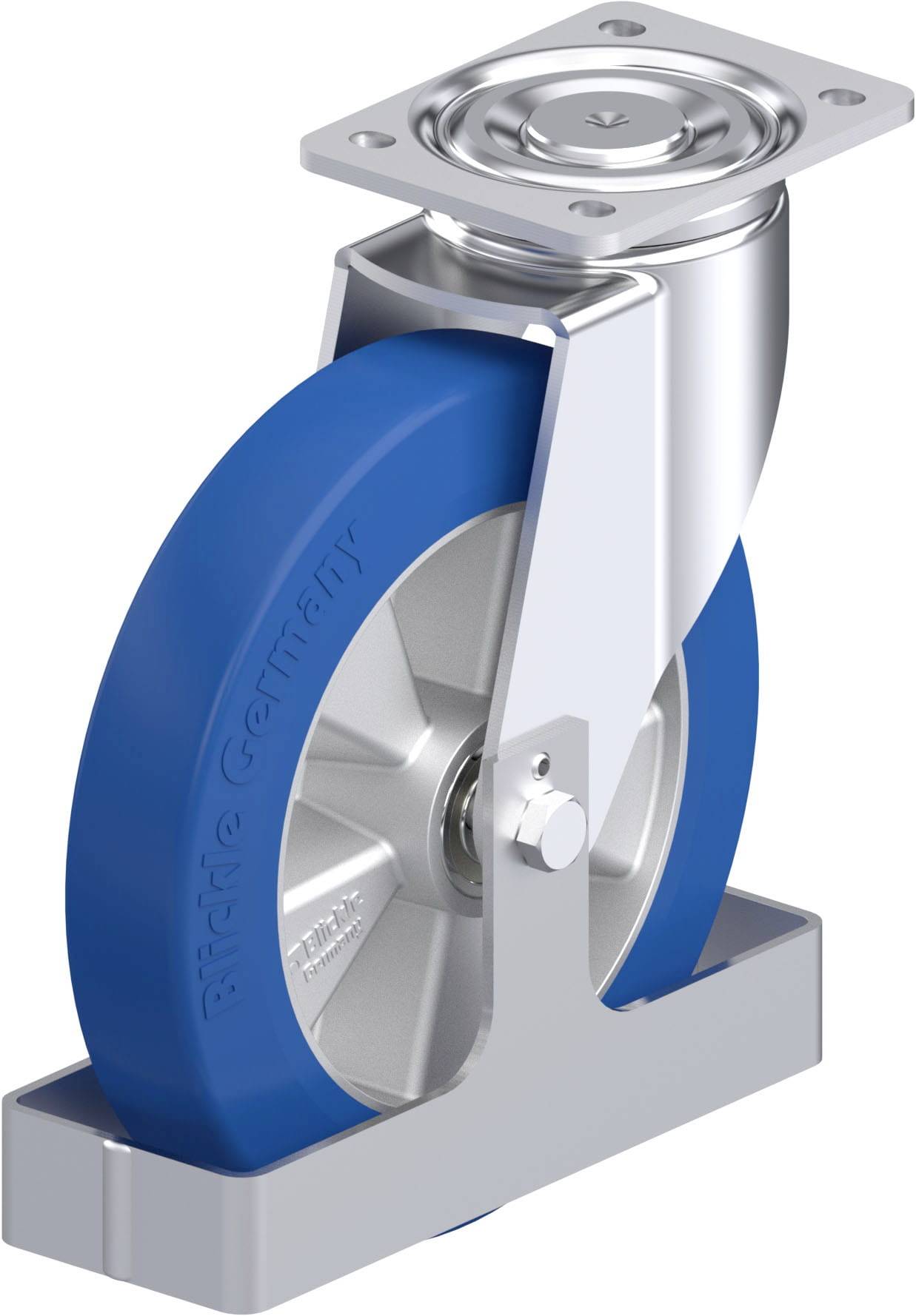 Blickle 879703 LH-ALBS 250K-FS Stahlblech-Lenkrolle Rad-Durchmesser: 250 mm Tragfähigkeit (max.): 850 kg 1 St.