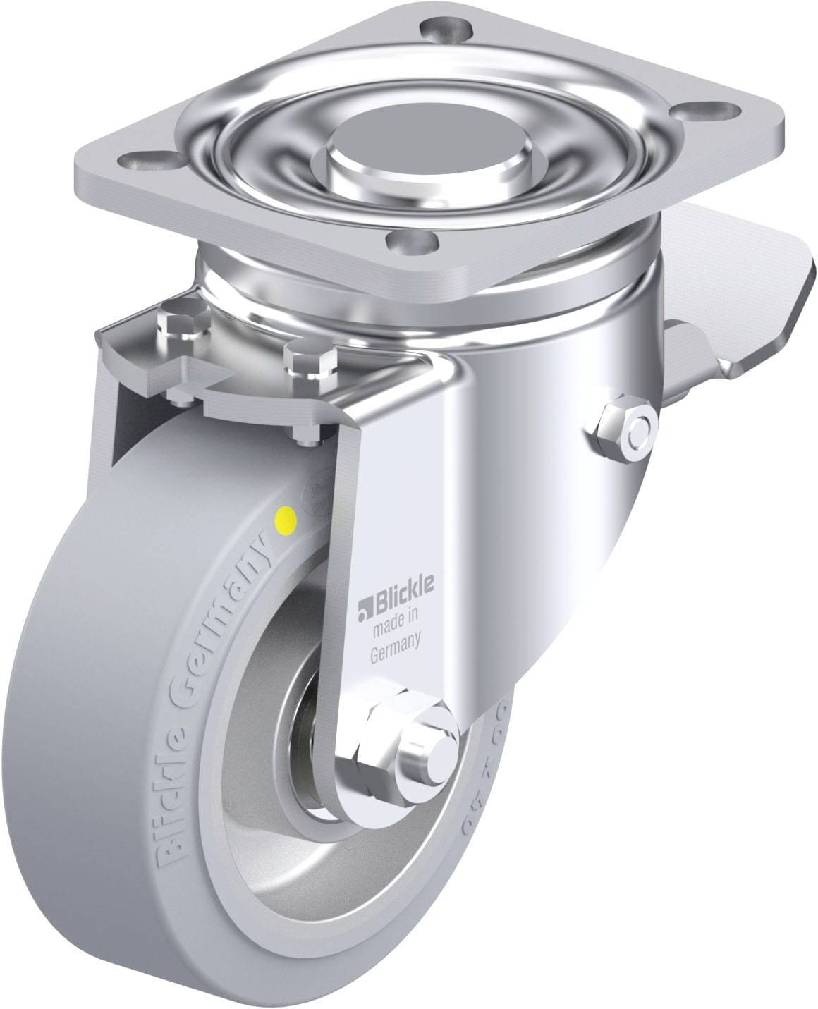 Blickle 918026 LH-ALEV 100K-1-ST-SG-AS Stahlblech-Lenkrolle Rad-Durchmesser: 100 mm Tragfähigkeit (max.): 200 kg 1 St.