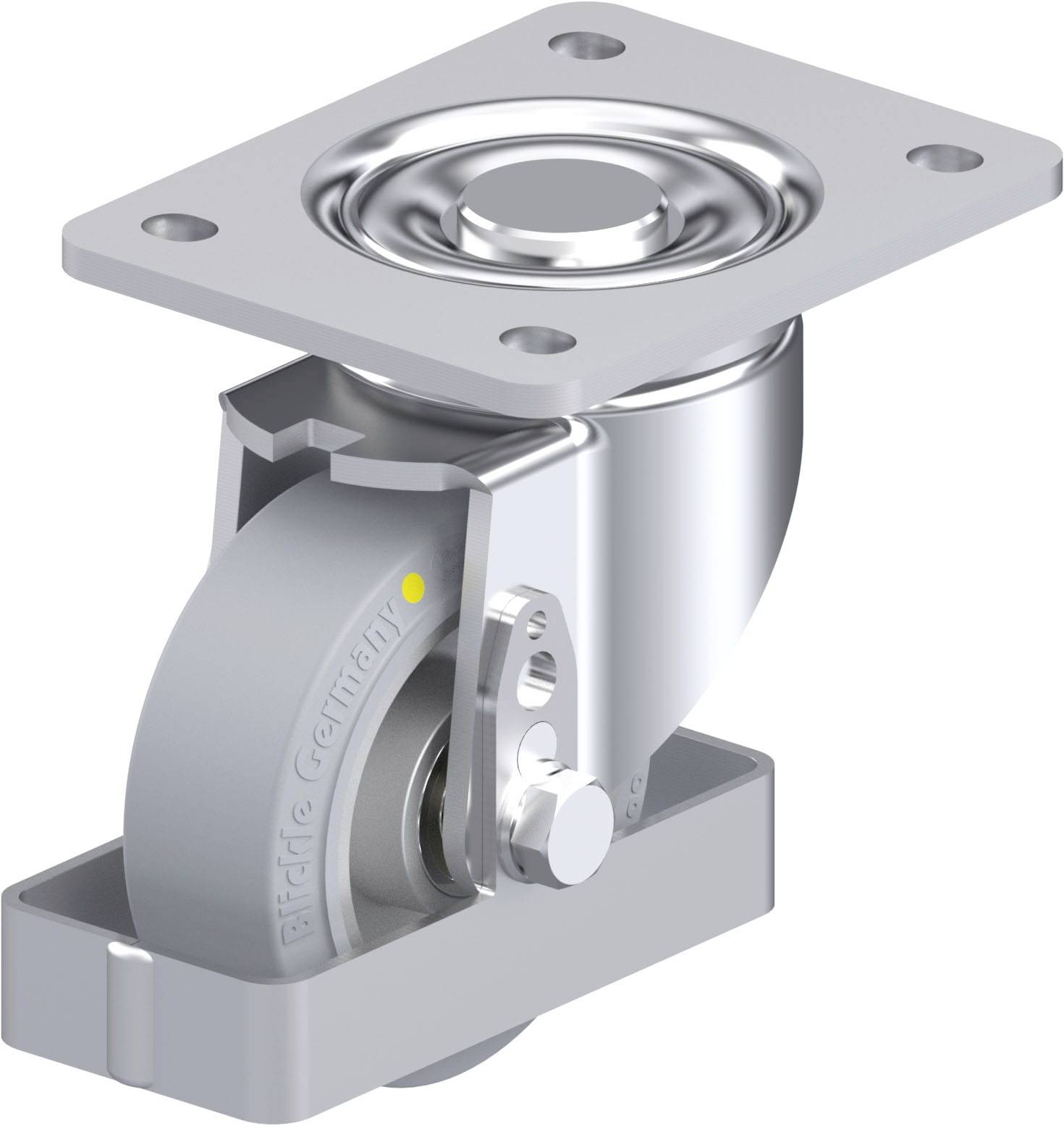 Blickle 938588 LH-ALEV 100K-3-SG-AS-FS Stahlblech-Lenkrolle Rad-Durchmesser: 100 mm Tragfähigkeit (max.): 200 kg 1 St.