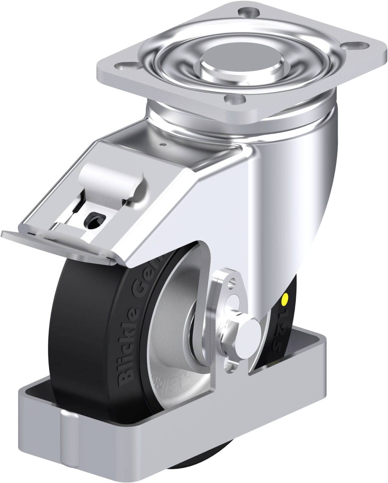 Blickle 921818 LH-ALEV 125K-1-FI-EL-FS Stahlblech-Lenkrolle Rad-Durchmesser: 125 mm Tragfähigkeit (max.): 250 kg 1 St.