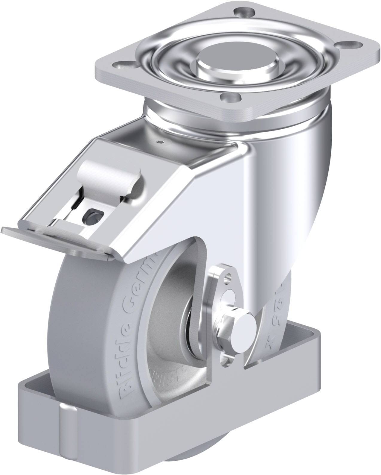 Thumbnail - Blickle 908135 LH-ALEV 125K-1-FI-SG-FS Stahlblech-Lenkrolle Rad-Durchmesser: 125 mm Tragfähigkeit (max.): 250 kg 1 St.