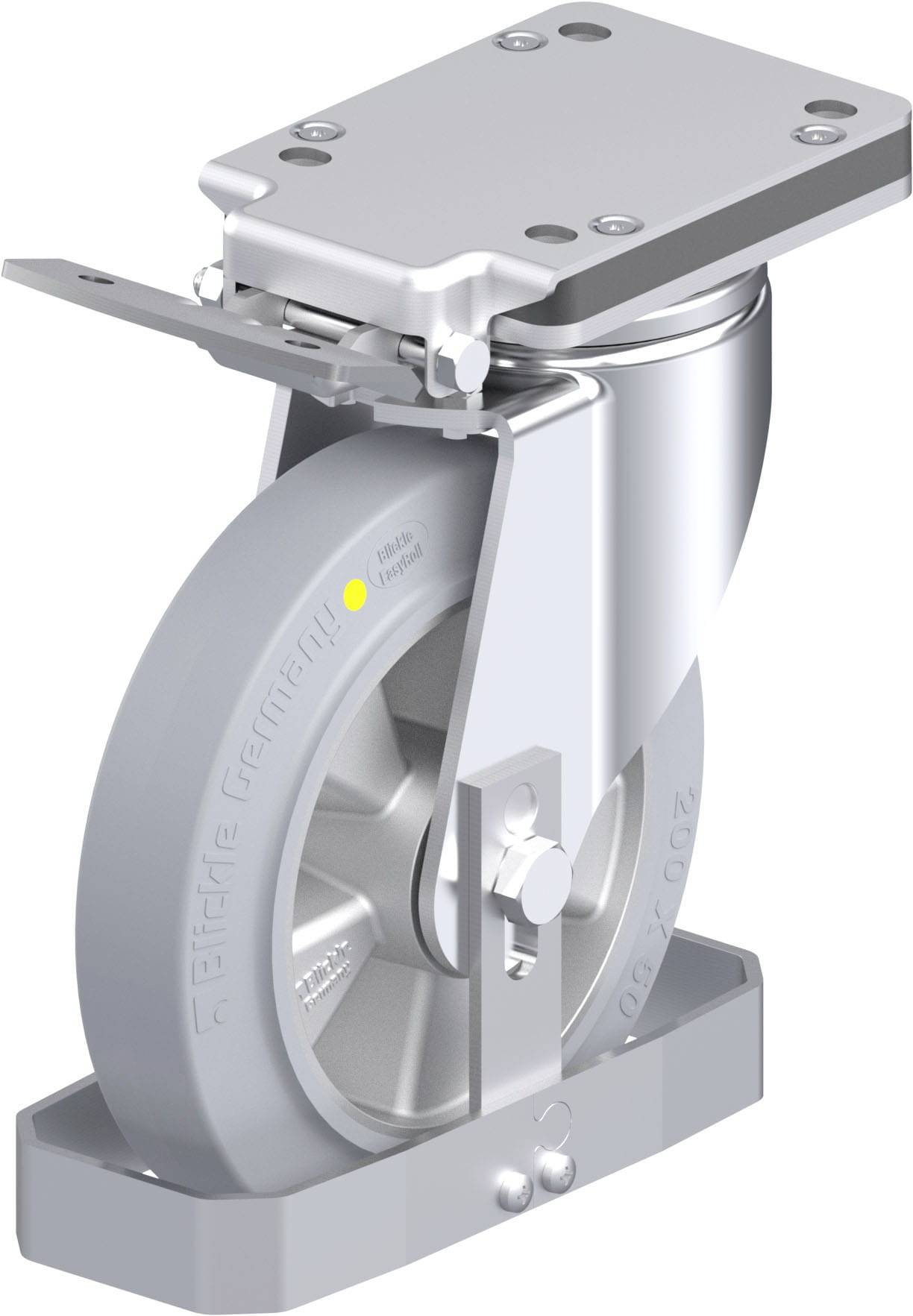 Blickle 938647 LH-ALEV 200K-IS-SG-AS-FS Stahlblech-Lenkrolle Rad-Durchmesser: 200 mm Tragfähigkeit (max.): 450 kg 1 St.