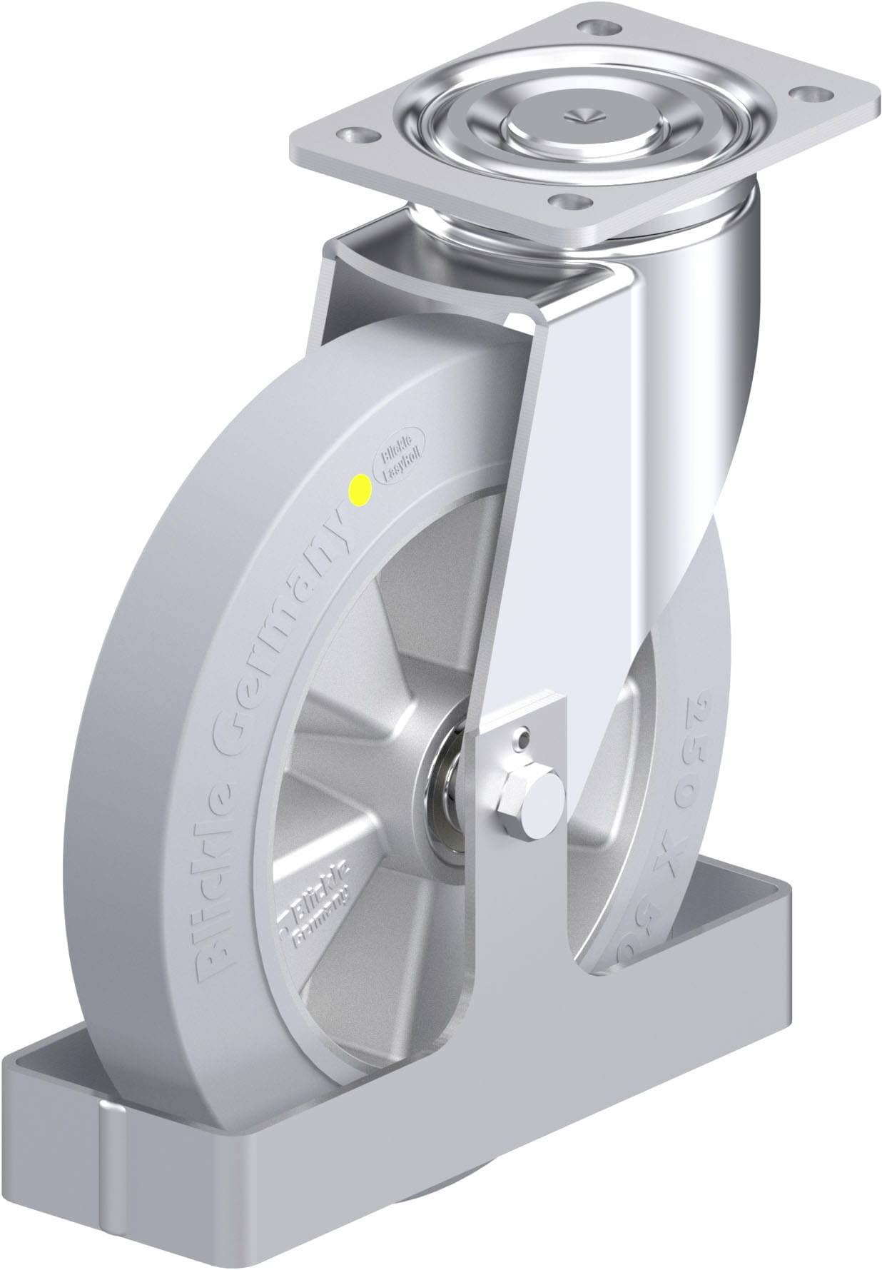 Blickle 938664 LH-ALEV 250K-SG-AS-FS Stahlblech-Lenkrolle Rad-Durchmesser: 250 mm Tragfähigkeit (max.): 550 kg 1 St.