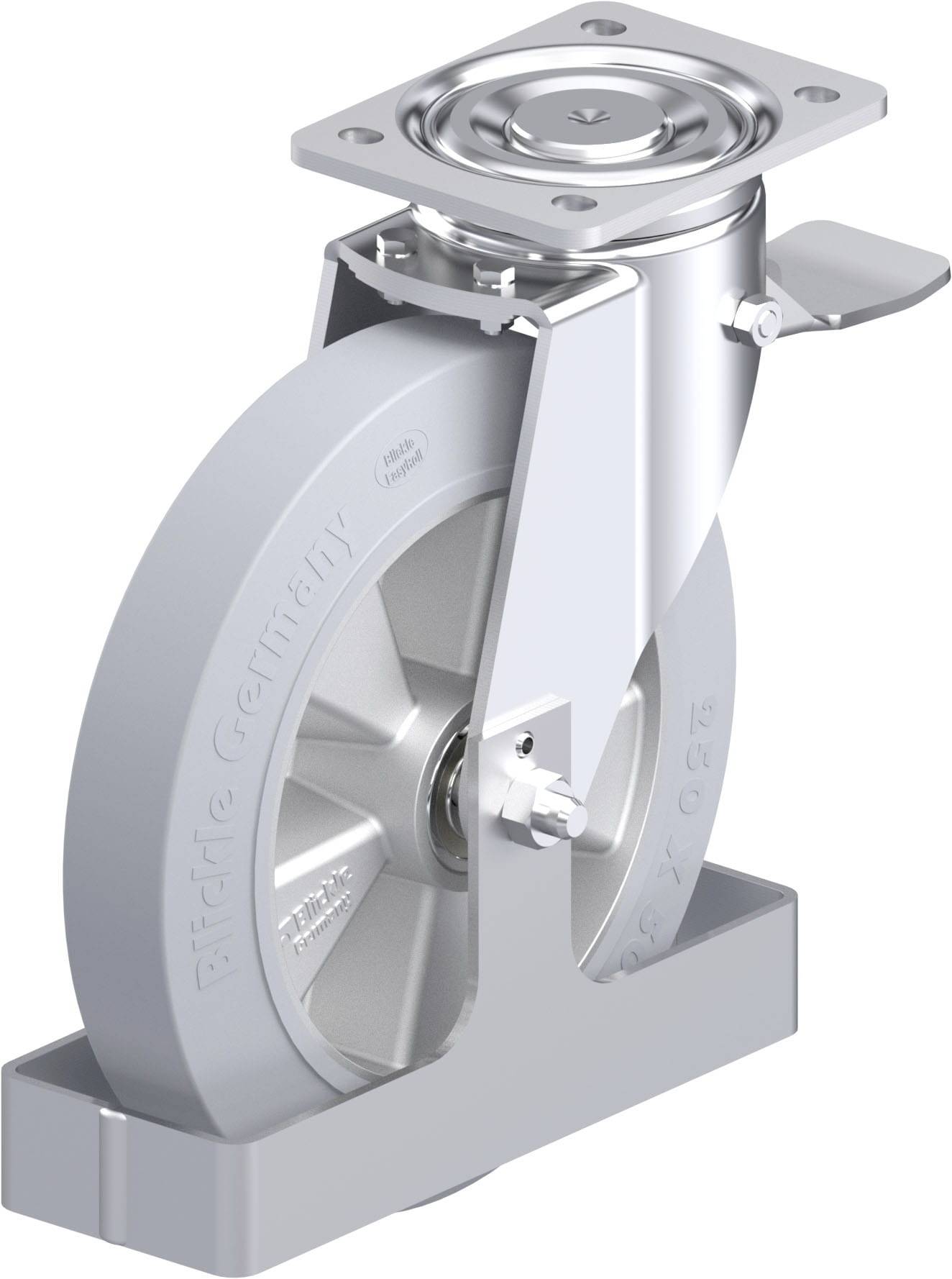 Blickle 938667 LH-ALEV 250K-ST-SG-FS Stahlblech-Lenkrolle Rad-Durchmesser: 250 mm Tragfähigkeit (max.): 650 kg 1 St.