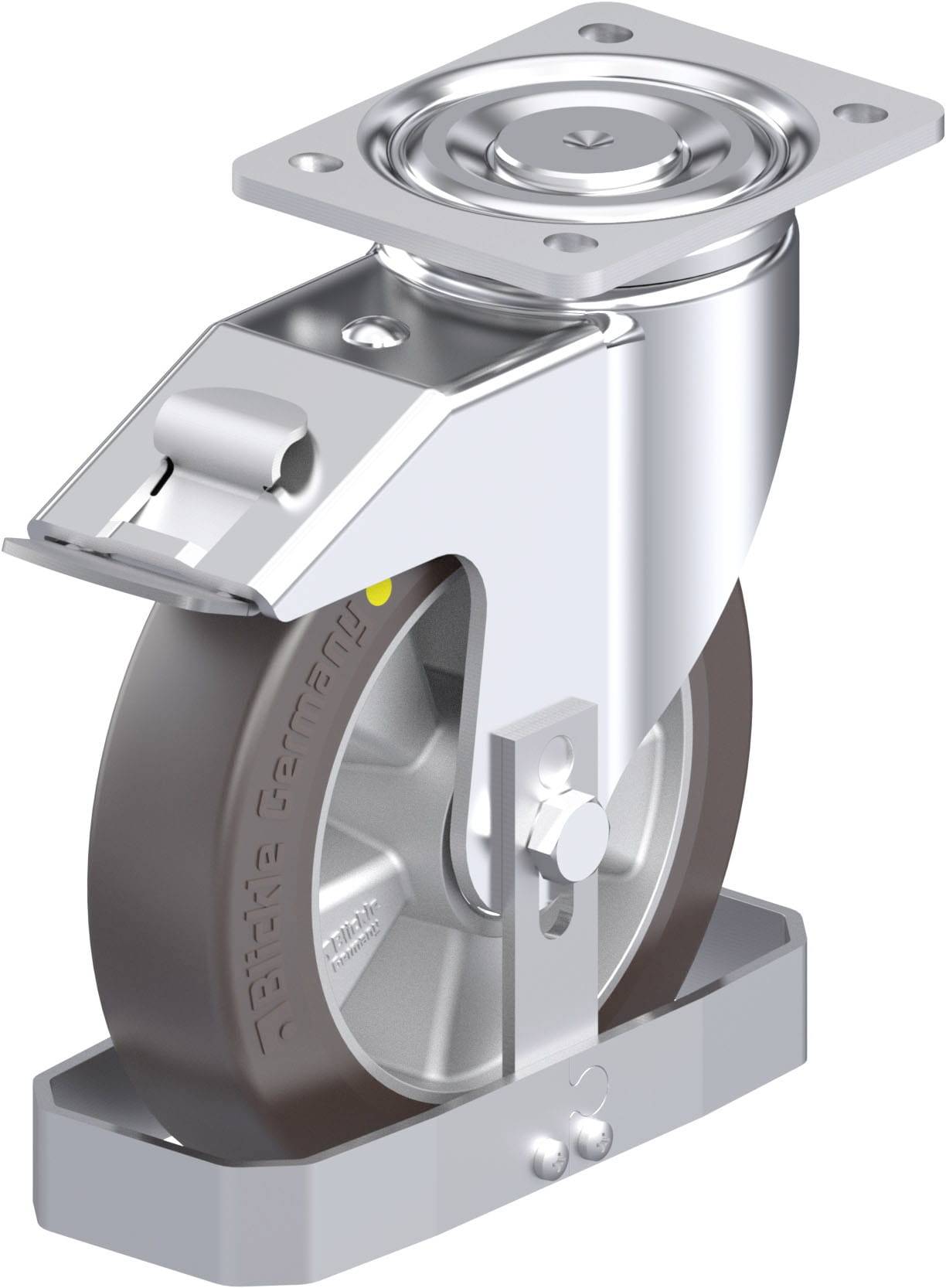 Blickle 908670 LH-ALST 200K-FI-AS-FS Stahlblech-Lenkrolle Rad-Durchmesser: 200 mm Tragfähigkeit (max.): 750 kg 1 St.