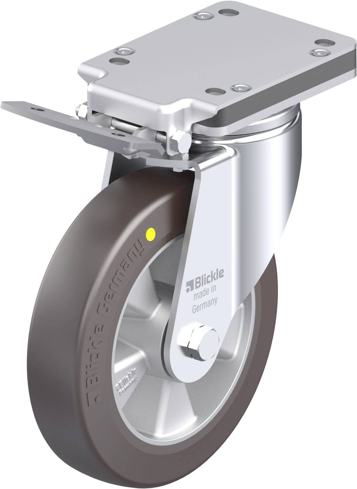 Blickle 936536 LH-ALST 200K-IS-AS Stahlblech-Lenkrolle Rad-Durchmesser: 200 mm Tragfähigkeit (max.): 750 kg 1 St.