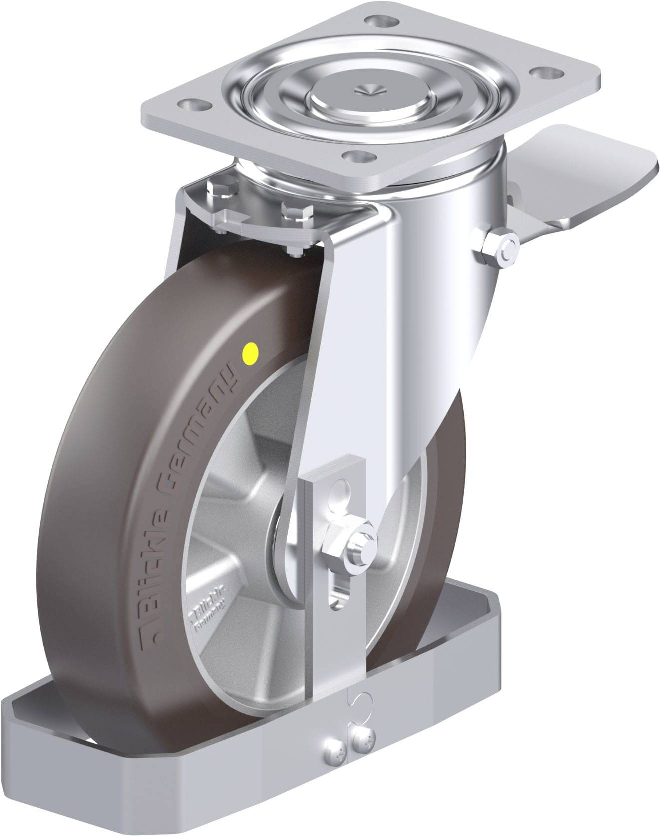 Blickle 939201 LH-ALST 200K-ST-AS-FS Stahlblech-Lenkrolle Rad-Durchmesser: 200 mm Tragfähigkeit (max.): 750 kg 1 St.