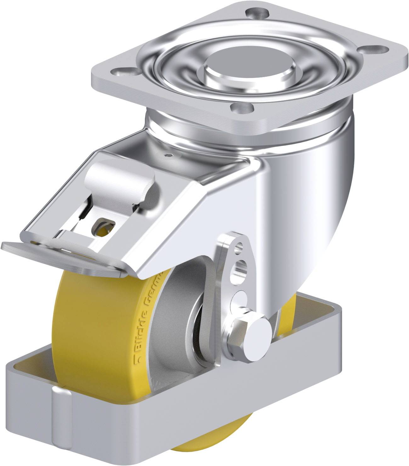 Blickle 886717 LH-ALTH 100K-1-FI-FS Stahlblech-Lenkrolle Rad-Durchmesser: 100 mm Tragfähigkeit (max.): 350 kg 1 St.