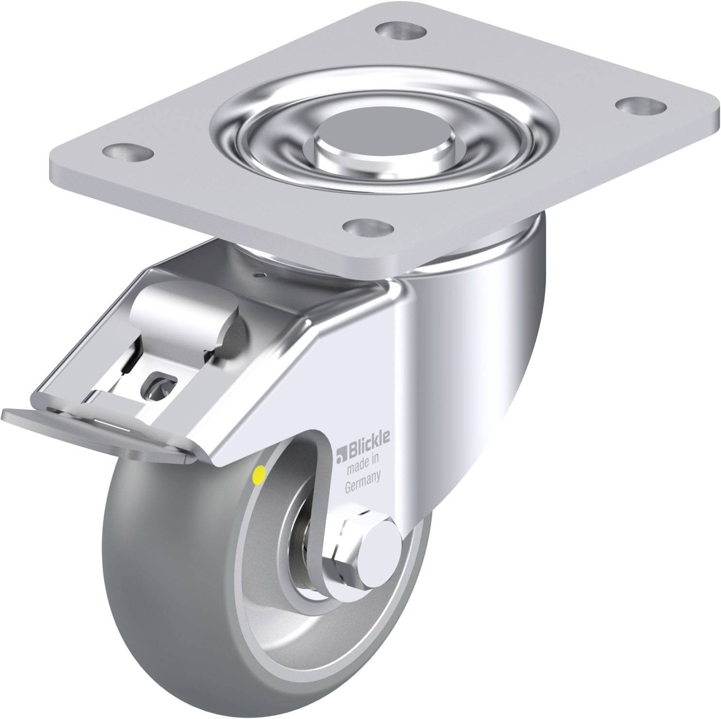 Blickle 936659 LH-ALTH 101K-3-FI-AS-CO Stahlblech-Lenkrolle Rad-Durchmesser: 100 mm Tragfähigkeit (max.): 420 kg 1 St.