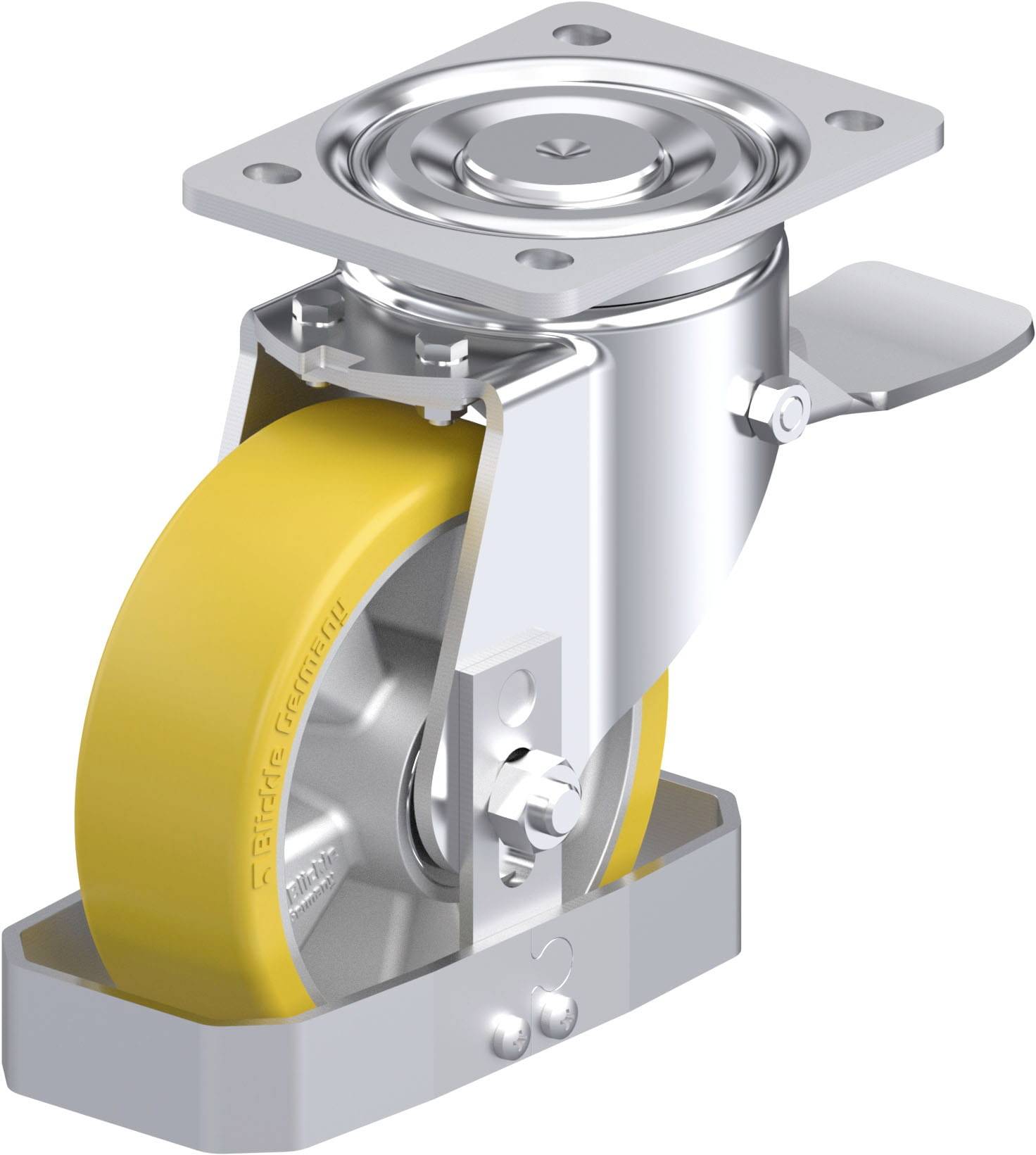 Blickle 899732 LH-ALTH 150K-ST-FS Stahlblech-Lenkrolle Rad-Durchmesser: 150 mm Tragfähigkeit (max.): 650 kg 1 St.