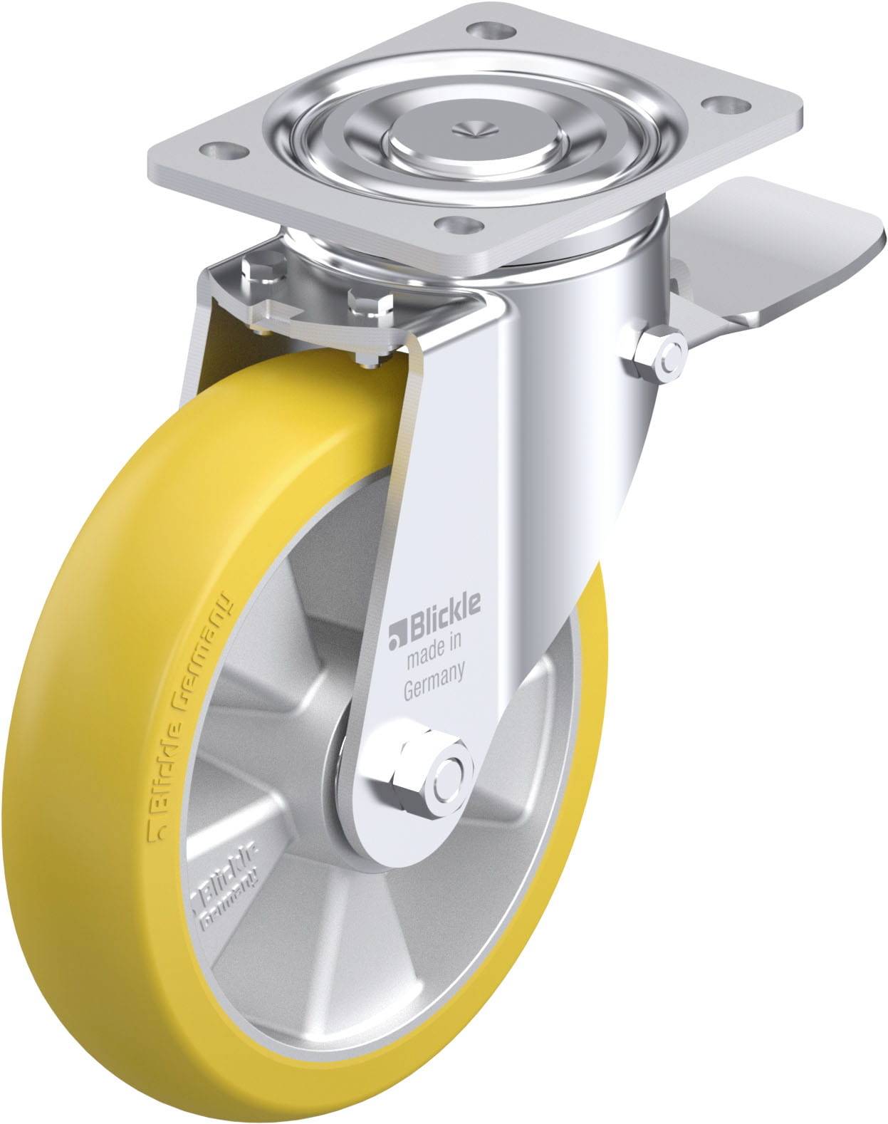 Thumbnail - Blickle 869589 LH-ALTH 200K-ST-CO Stahlblech-Lenkrolle Rad-Durchmesser: 200 mm Tragfähigkeit (max.): 800 kg 1 St.