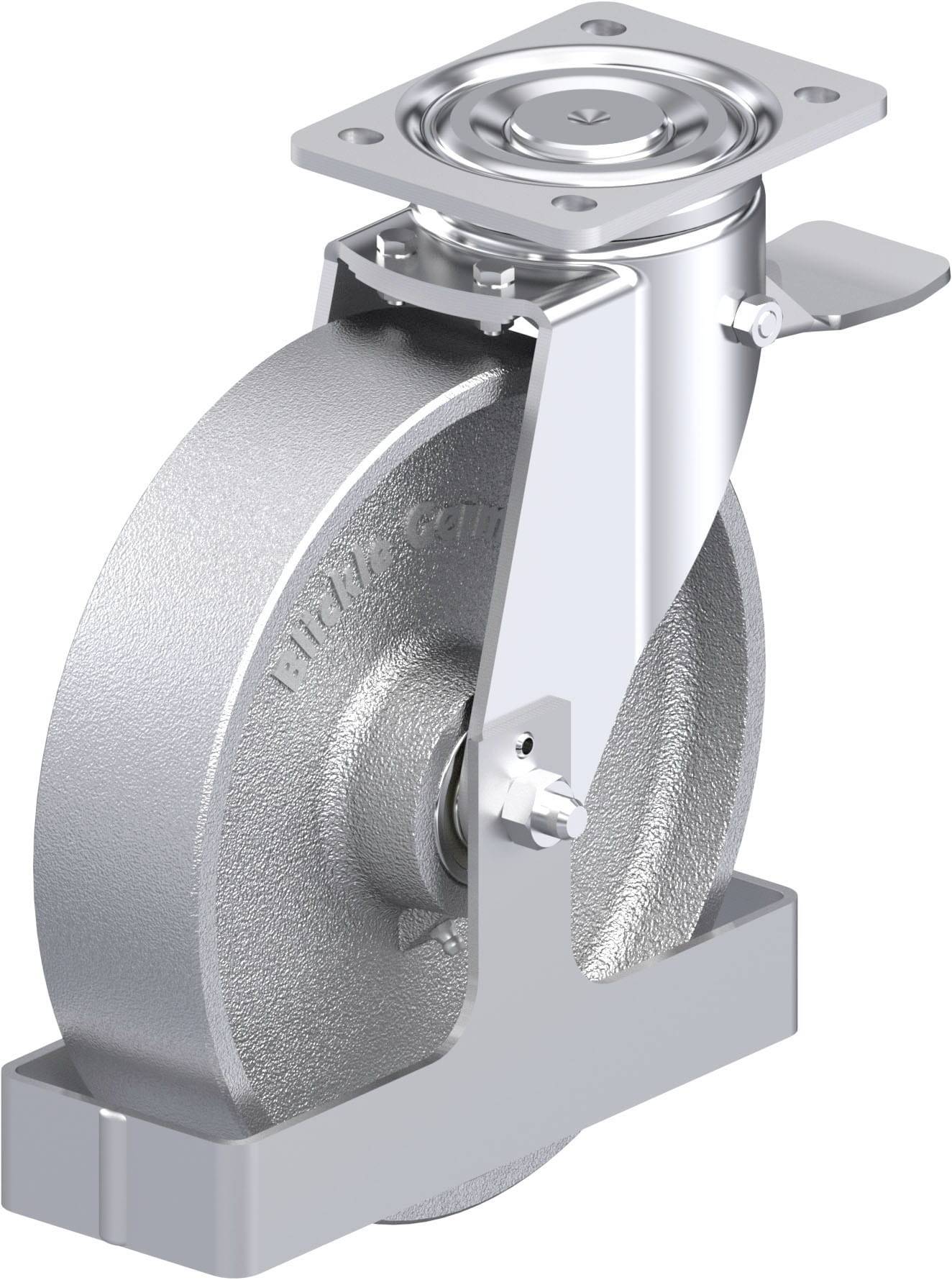 Blickle 918807 LH-G 250K-ST-FS Stahlblech-Lenkrolle Rad-Durchmesser: 250 mm Tragfähigkeit (max.): 900 kg 1 St.