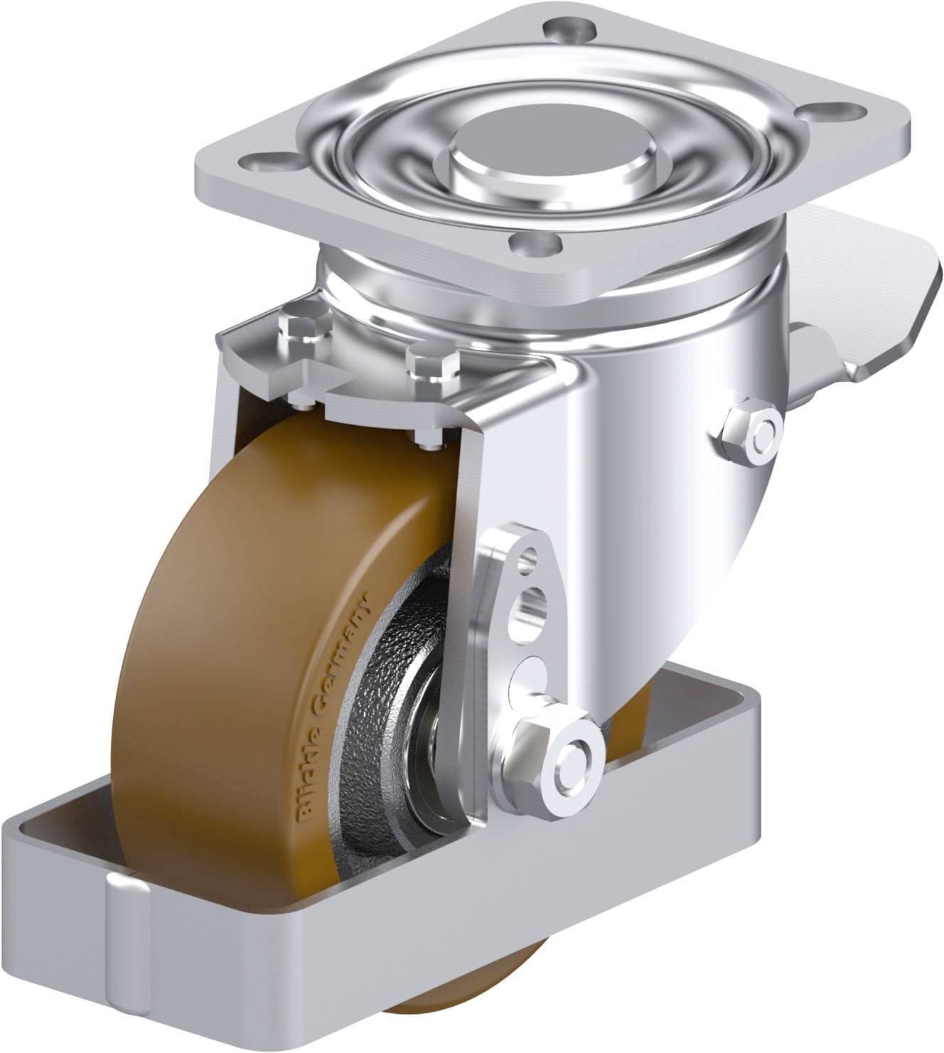 Blickle 939531 LH-GB 100K-1-ST-FS Stahlblech-Lenkrolle Rad-Durchmesser: 100 mm Tragfähigkeit (max.): 450 kg 1 St.