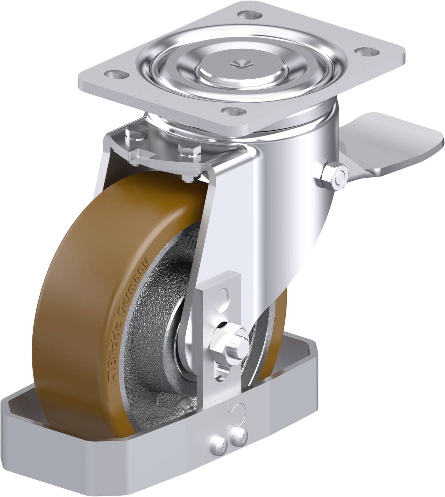 Blickle 927392 LH-GB 150K-ST-FS Stahlblech-Lenkrolle Rad-Durchmesser: 150 mm Tragfähigkeit (max.): 800 kg 1 St.