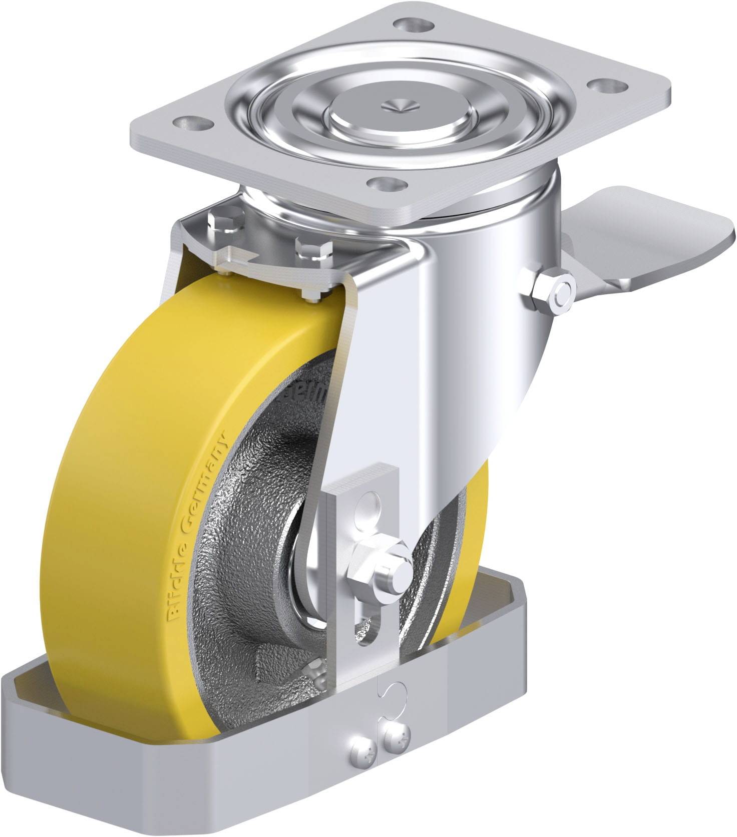 Blickle 929912 LH-GTH 160K-ST-FS Stahlblech-Lenkrolle Rad-Durchmesser: 160 mm Tragfähigkeit (max.): 800 kg 1 St.