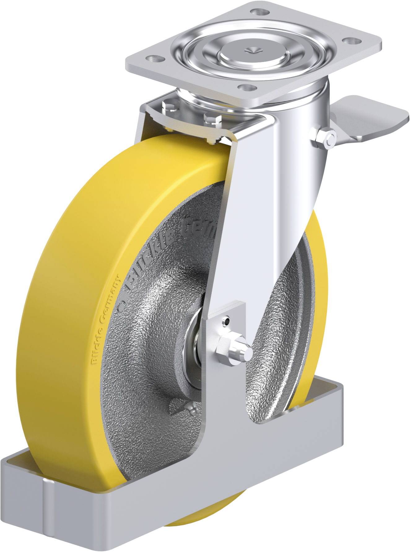 Blickle 902326 LH-GTH 250K-ST-FS Stahlblech-Lenkrolle Rad-Durchmesser: 250 mm Tragfähigkeit (max.): 900 kg 1 St.