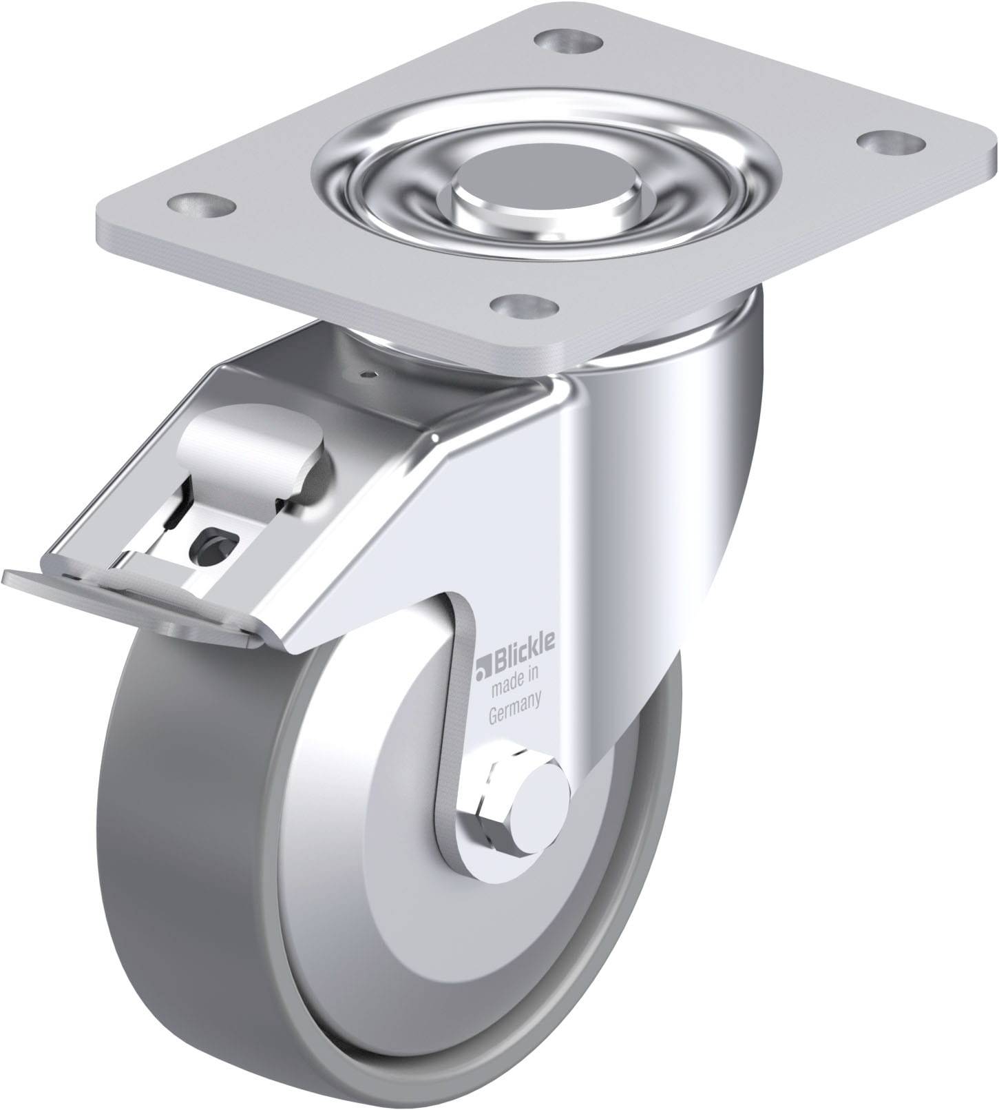 Blickle 946722 LH-PO 125KA-3-FI-ELS-FA Stahlblech-Lenkrolle Rad-Durchmesser: 125 mm Tragfähigkeit (max.): 300 kg 1 St.