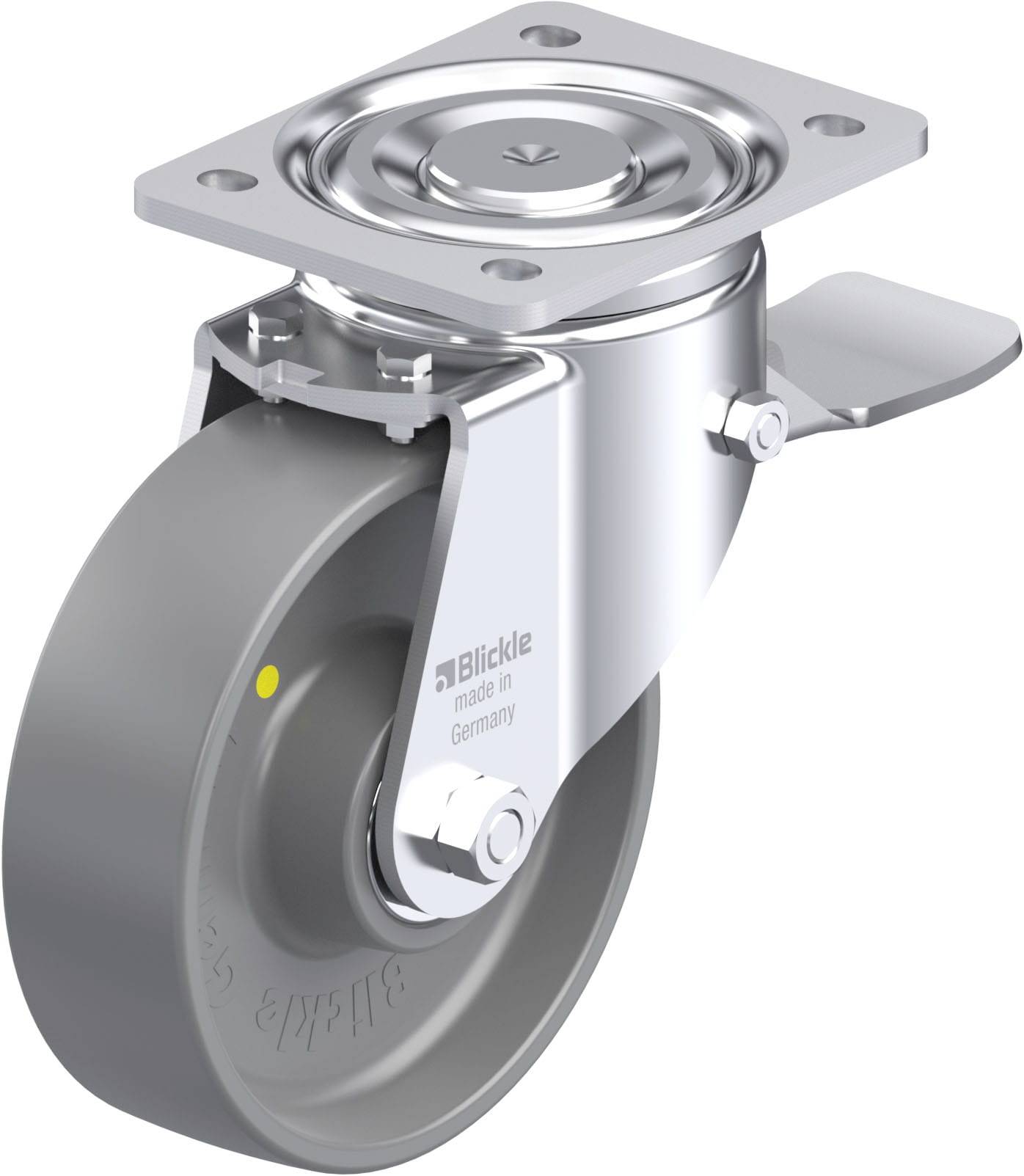 Blickle 937010 LH-PO 160K-ST-ELS Stahlblech-Lenkrolle Rad-Durchmesser: 160 mm Tragfähigkeit (max.): 450 kg 1 St.