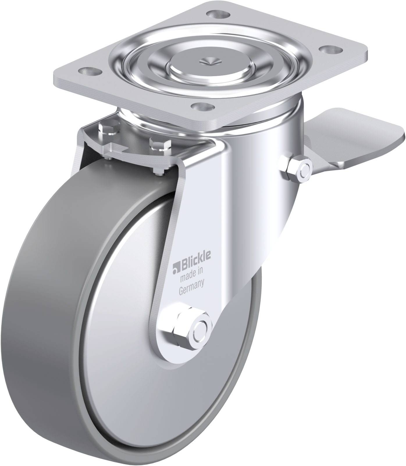 Blickle 946756 LH-PO 160K-ST-ELS-FA Stahlblech-Lenkrolle Rad-Durchmesser: 160 mm Tragfähigkeit (max.): 450 kg 1 St.