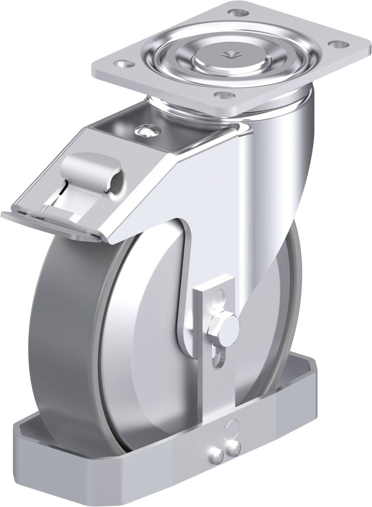 Blickle 946763 LH-PO 200G-FI-ELS-FA-FS Stahlblech-Lenkrolle Rad-Durchmesser: 200 mm Tragfähigkeit (max.): 600 kg 1 St.