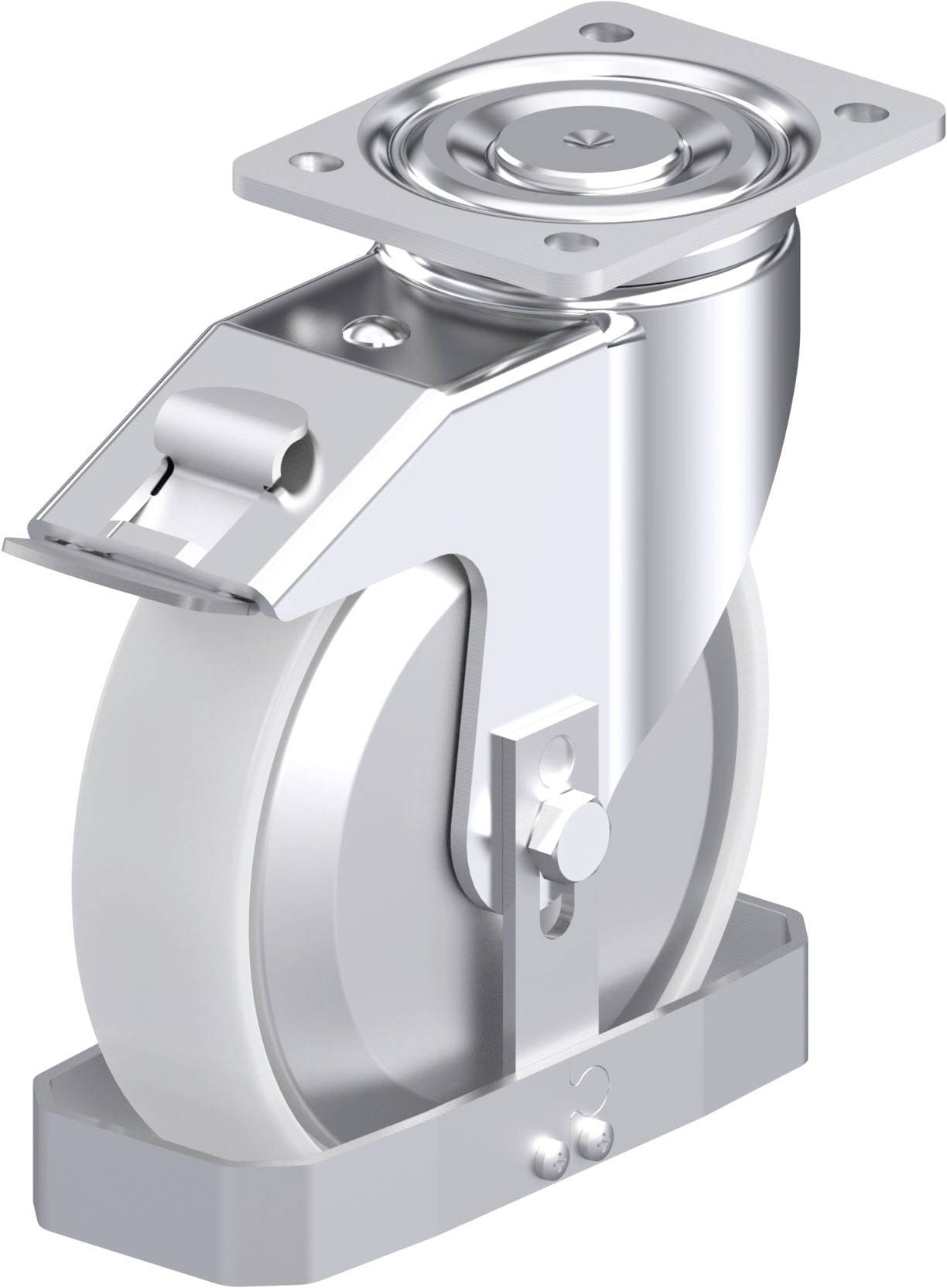 Blickle 940008 LH-PO 200G-FI-FA-FS Stahlblech-Lenkrolle Rad-Durchmesser: 200 mm Tragfähigkeit (max.): 600 kg 1 St.