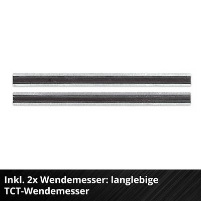 Zwei Wendeschneidemesser, langlebig und aus TCT-Material, horizontal nebeneinander liegend.