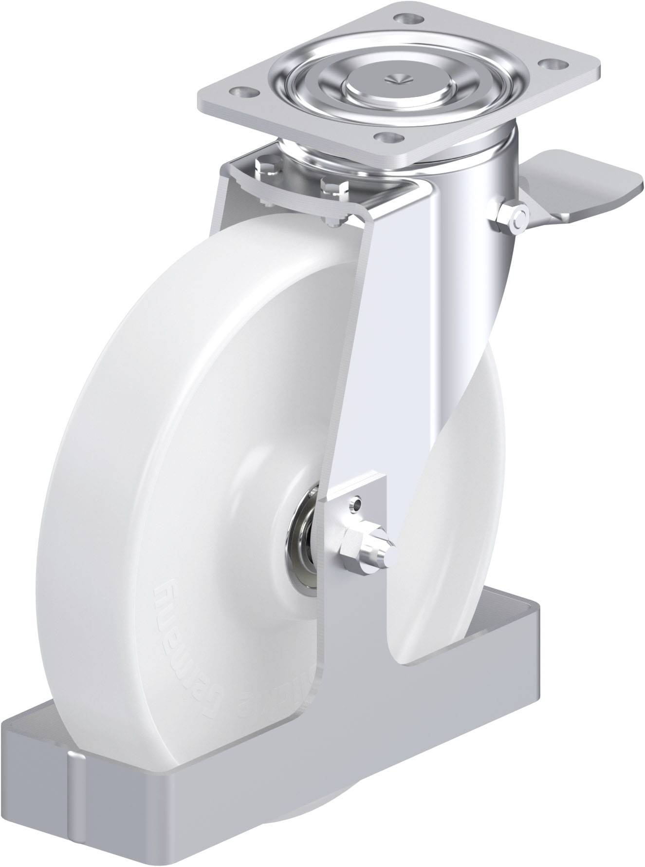 Blickle 887460 LH-PO 250K-ST-FS Stahlblech-Lenkrolle Rad-Durchmesser: 250 mm Tragfähigkeit (max.): 900 kg 1 St.