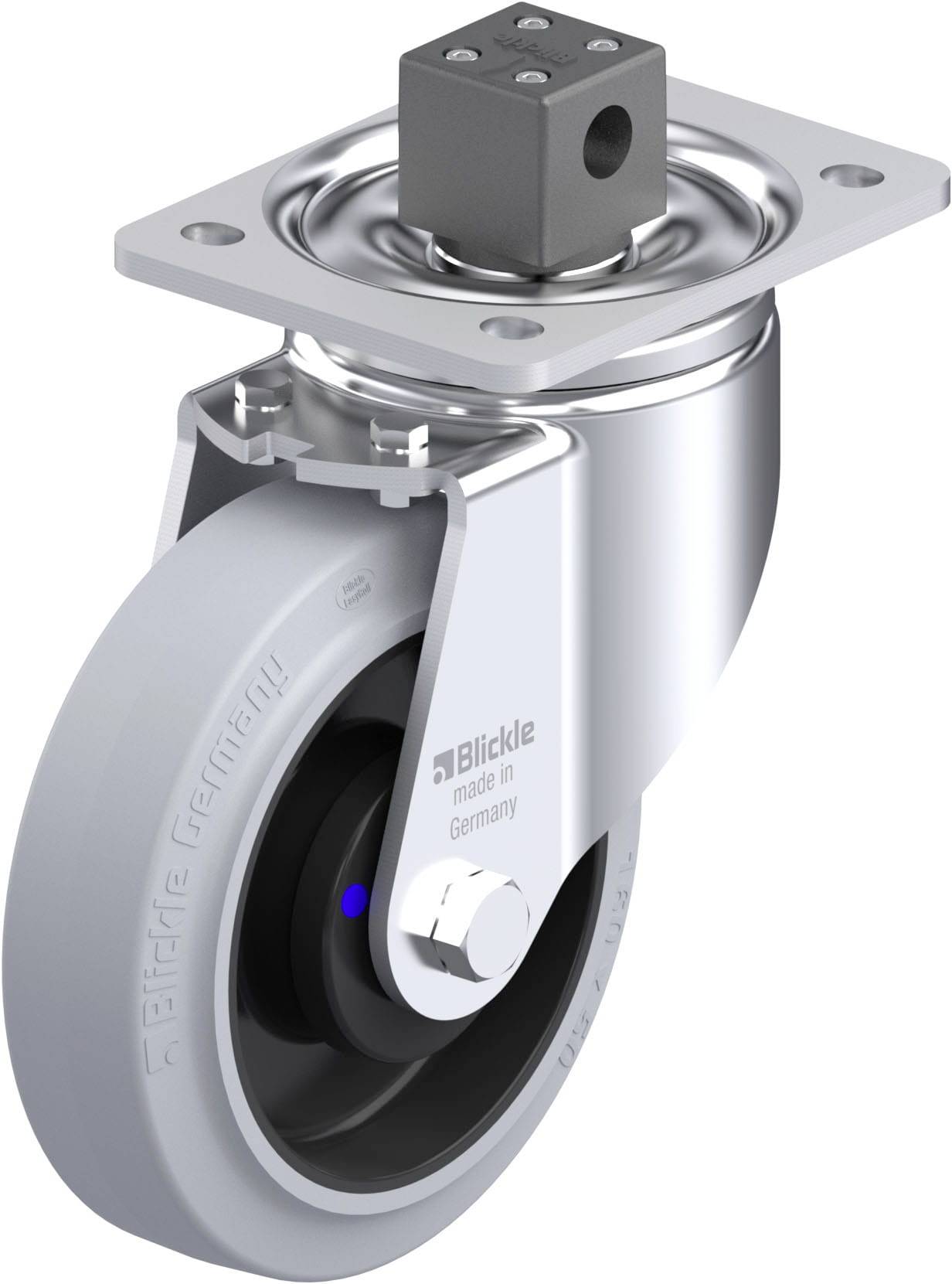 Blickle 851858 LH-POEV 160XKA-CS13-SG Stahlblech-Lenkrolle Rad-Durchmesser: 160 mm Tragfähigkeit (max.): 400 kg 1 St.