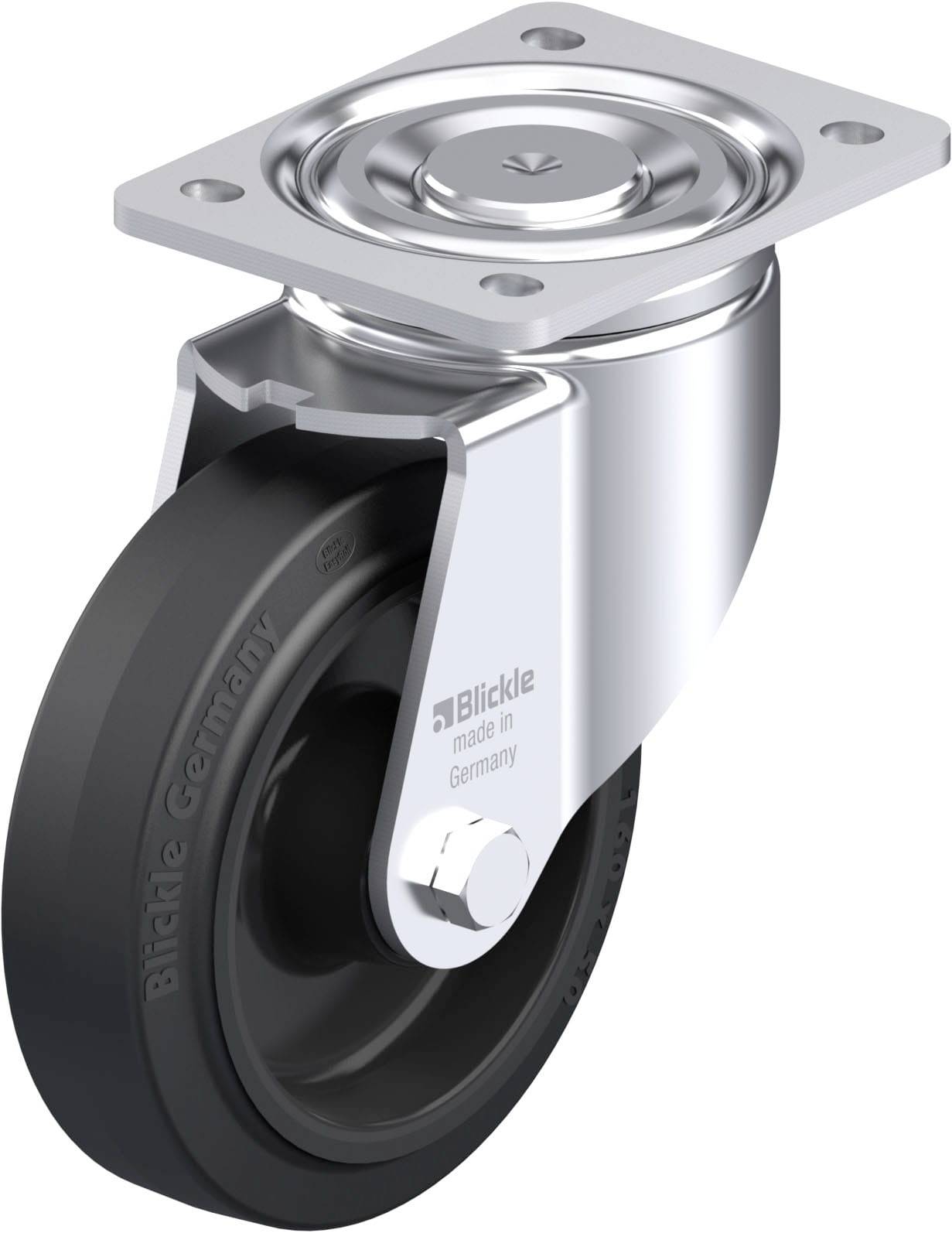 Blickle 851806 LH-POEV 160XR Stahlblech-Lenkrolle Rad-Durchmesser: 160 mm Tragfähigkeit (max.): 400 kg 1 St.
