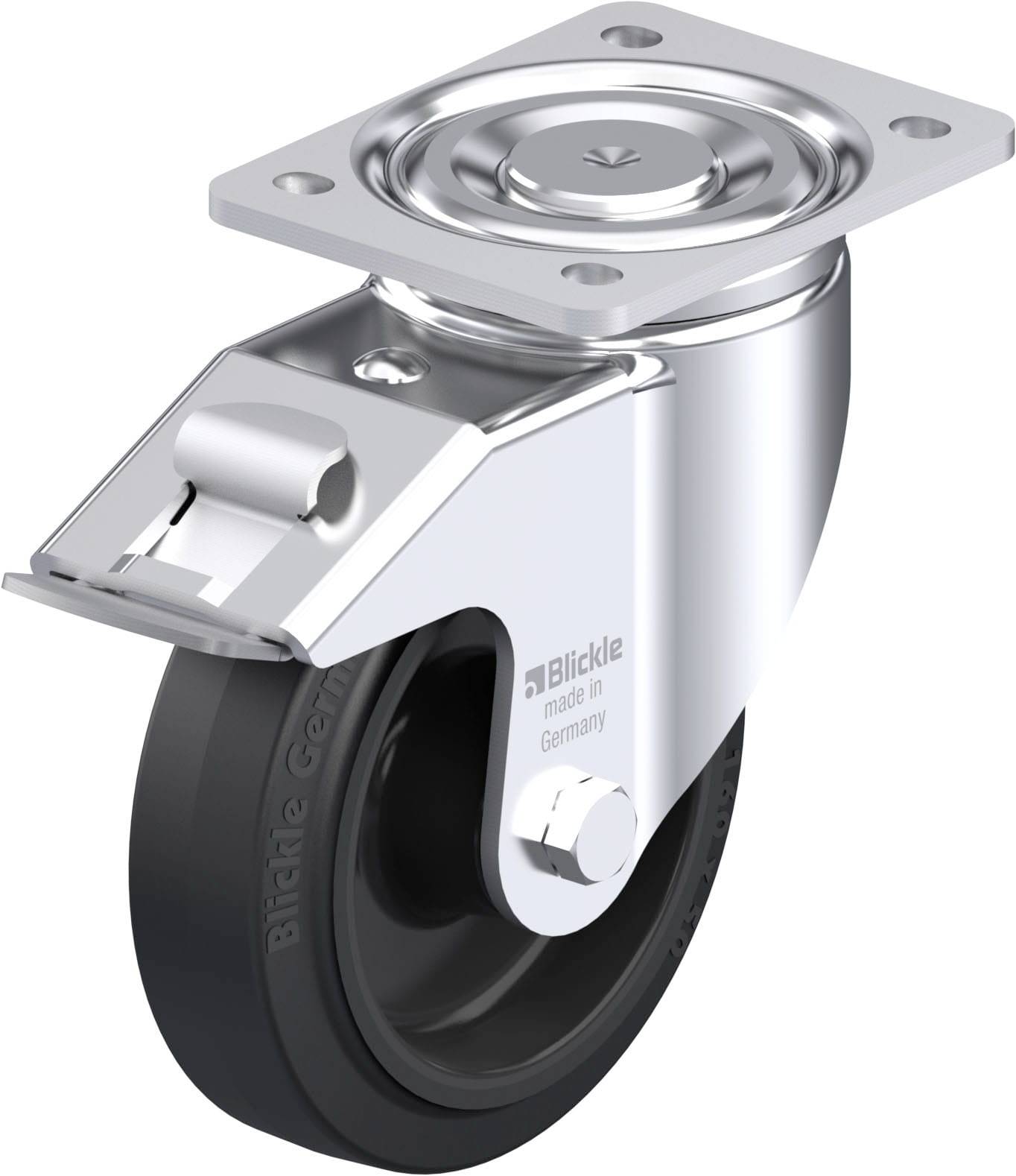 Blickle 851807 LH-POEV 160XR-FI Stahlblech-Lenkrolle Rad-Durchmesser: 160 mm Tragfähigkeit (max.): 400 kg 1 St.