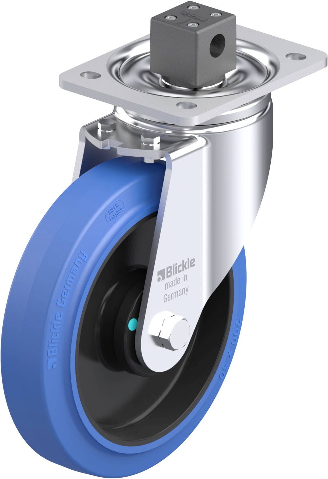 Blickle 851886 LH-POEV 200KAD-CS13-SB Stahlblech-Lenkrolle Rad-Durchmesser: 200 mm Tragfähigkeit (max.): 500 kg 1 St.