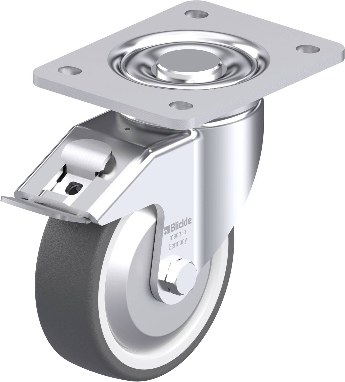 Blickle 750103 LH-POTH 125G-3-FI-FA Stahlblech-Lenkrolle Rad-Durchmesser: 125 mm Tragfähigkeit (max.): 350 kg 1 St.