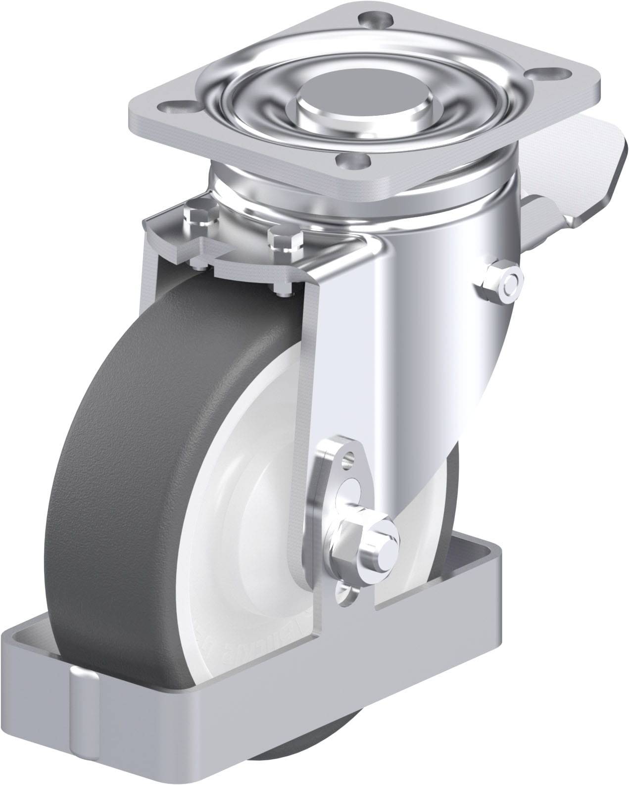 Blickle 932614 LH-POTH 125K-1-ST-FS Stahlblech-Lenkrolle Rad-Durchmesser: 125 mm Tragfähigkeit (max.): 350 kg 1 St.