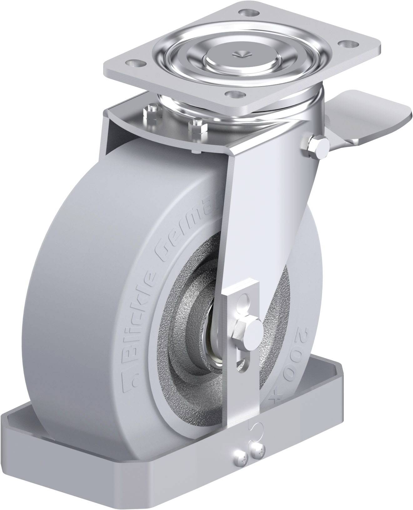 Blickle 938703 LH-SE 202K-ST-SG-FS Stahlblech-Lenkrolle Rad-Durchmesser: 200 mm Tragfähigkeit (max.): 800 kg 1 St.