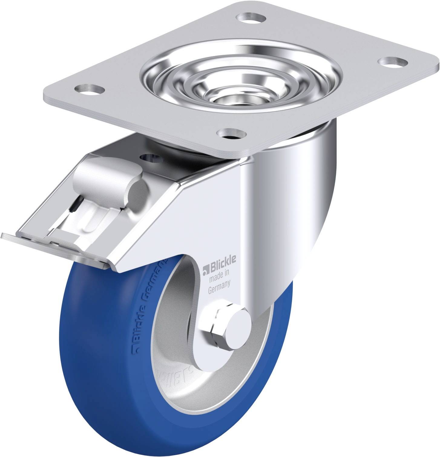 Blickle 895814 LK-ALBS 125K-3-FI-CO Stahlblech-Lenkrolle Rad-Durchmesser: 125 mm Tragfähigkeit (max.): 350 kg 1 St.